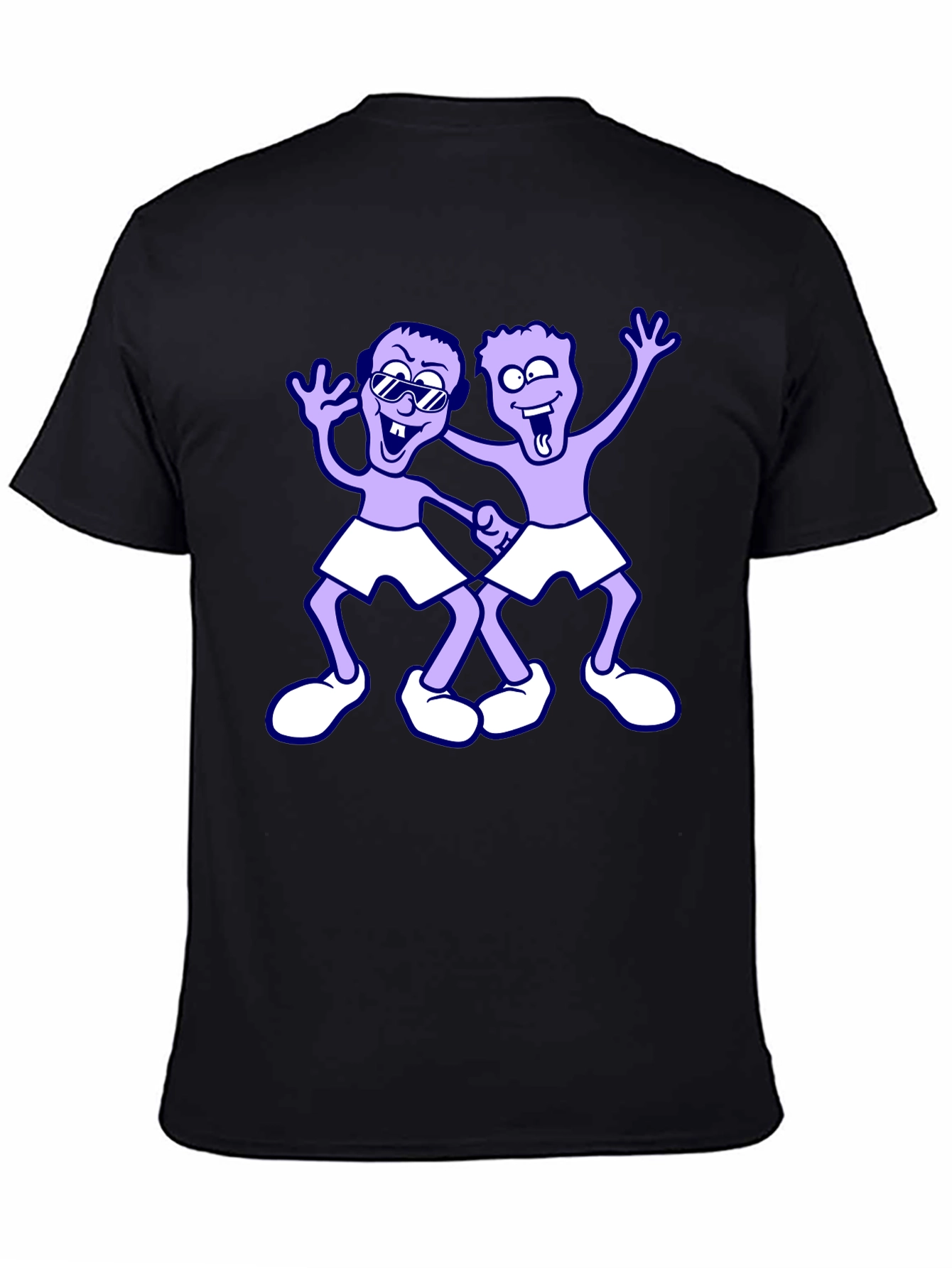 Black Cartoon Graphic T-Shirt - Quirky Tee for Casual Style view 4