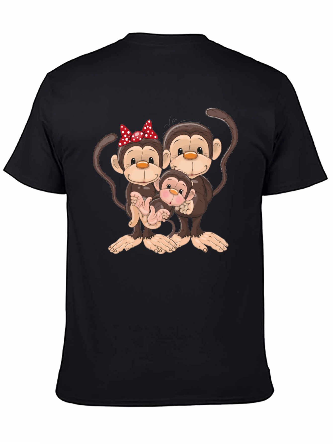 Black Monkey Family Graphic Tee view 4