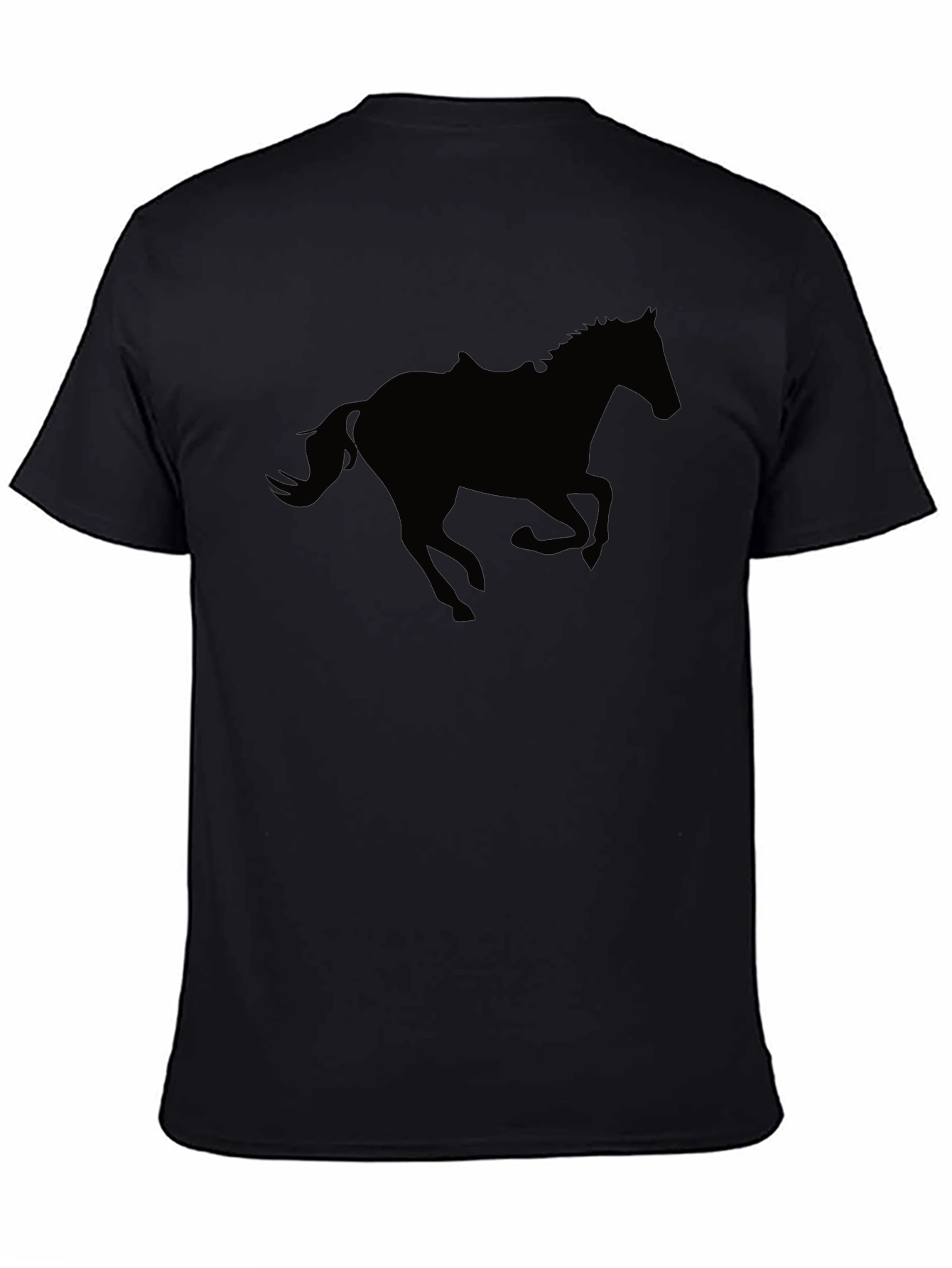 Black Black Horse Silhouette T-Shirt view 4