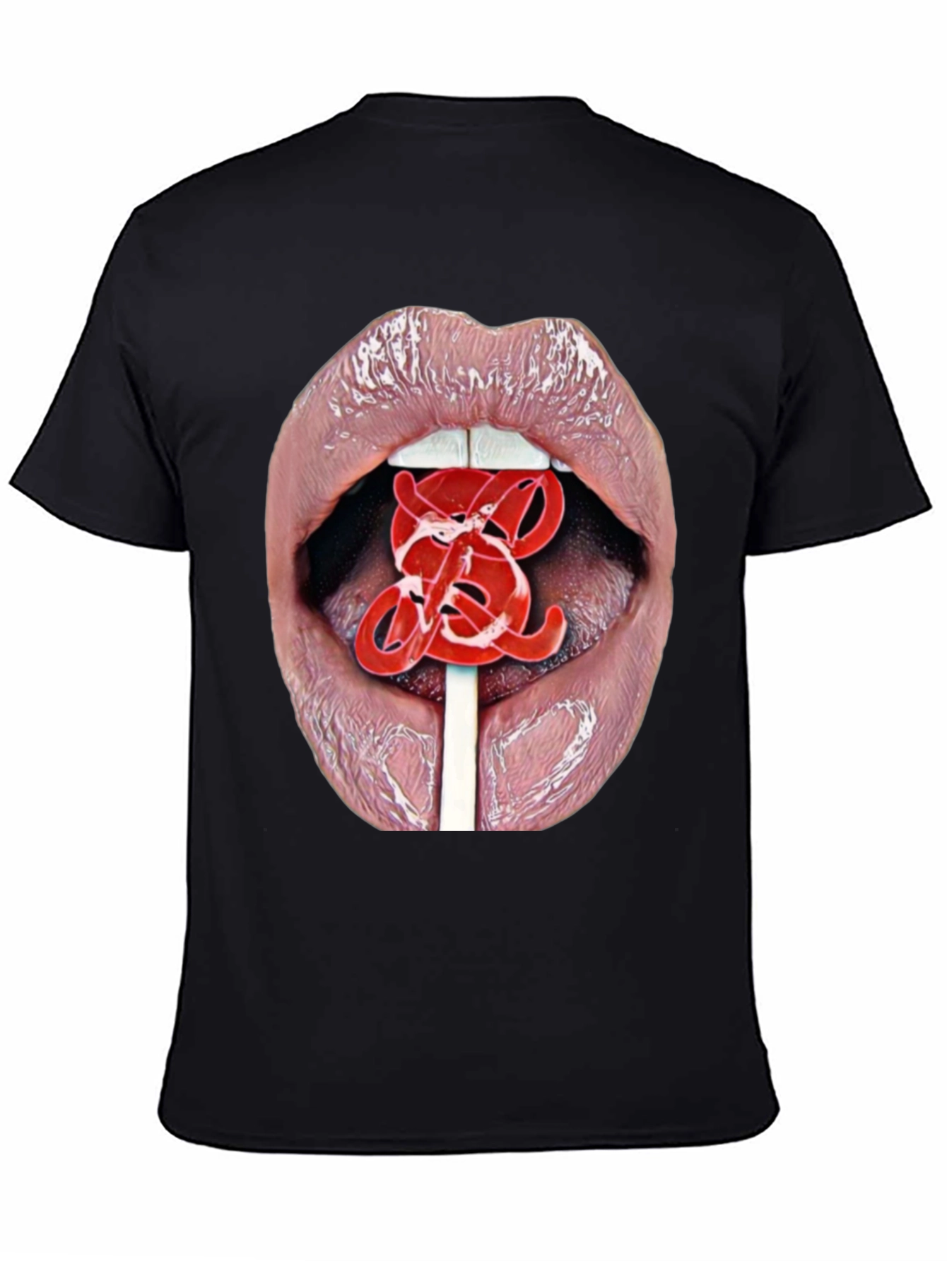 Black Lips Lollipop Graphic Tee - Bold & Edgy view 4