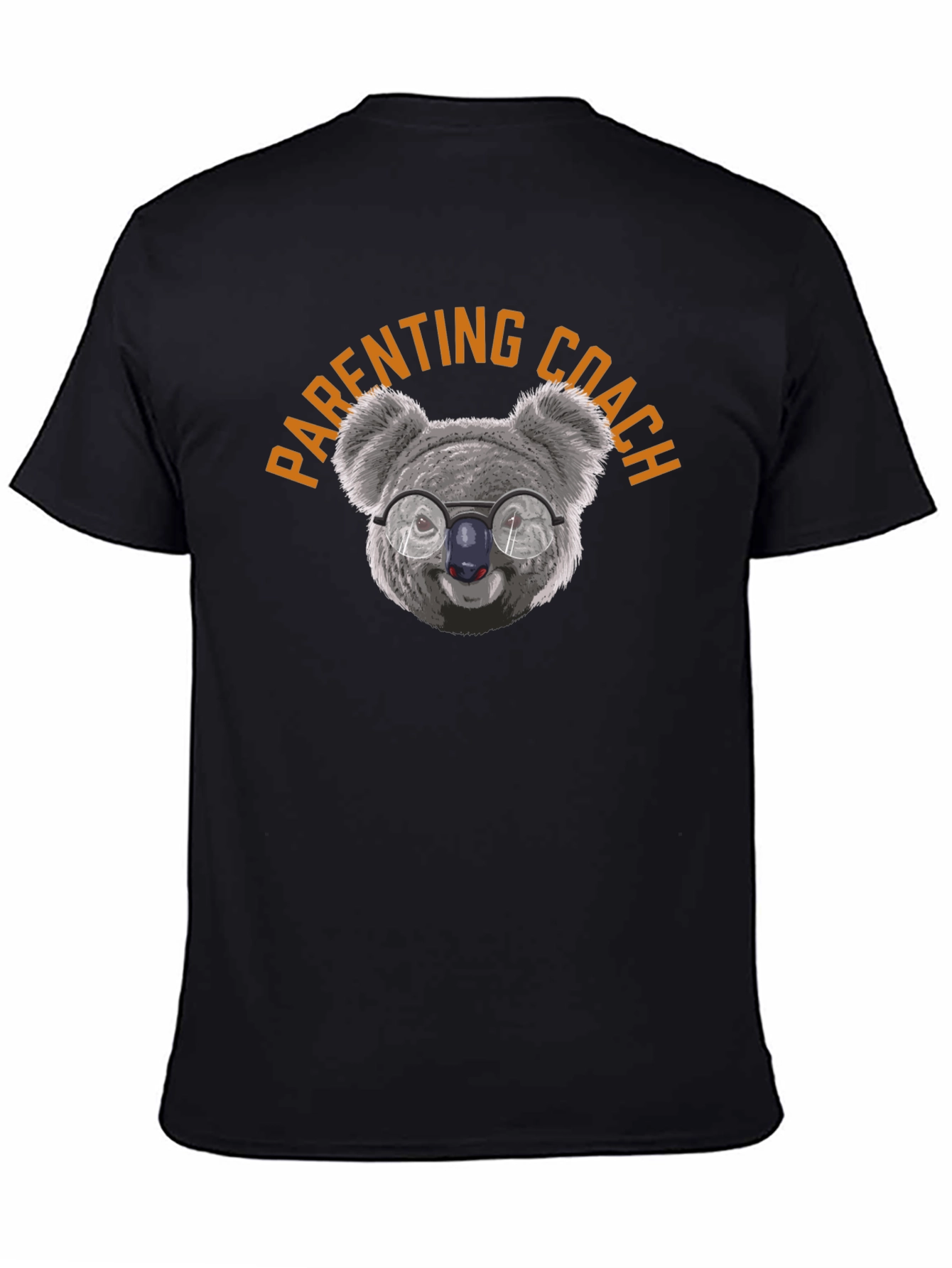 Black Parenting Coach Koala Bear Graphic T-Shirt view 4