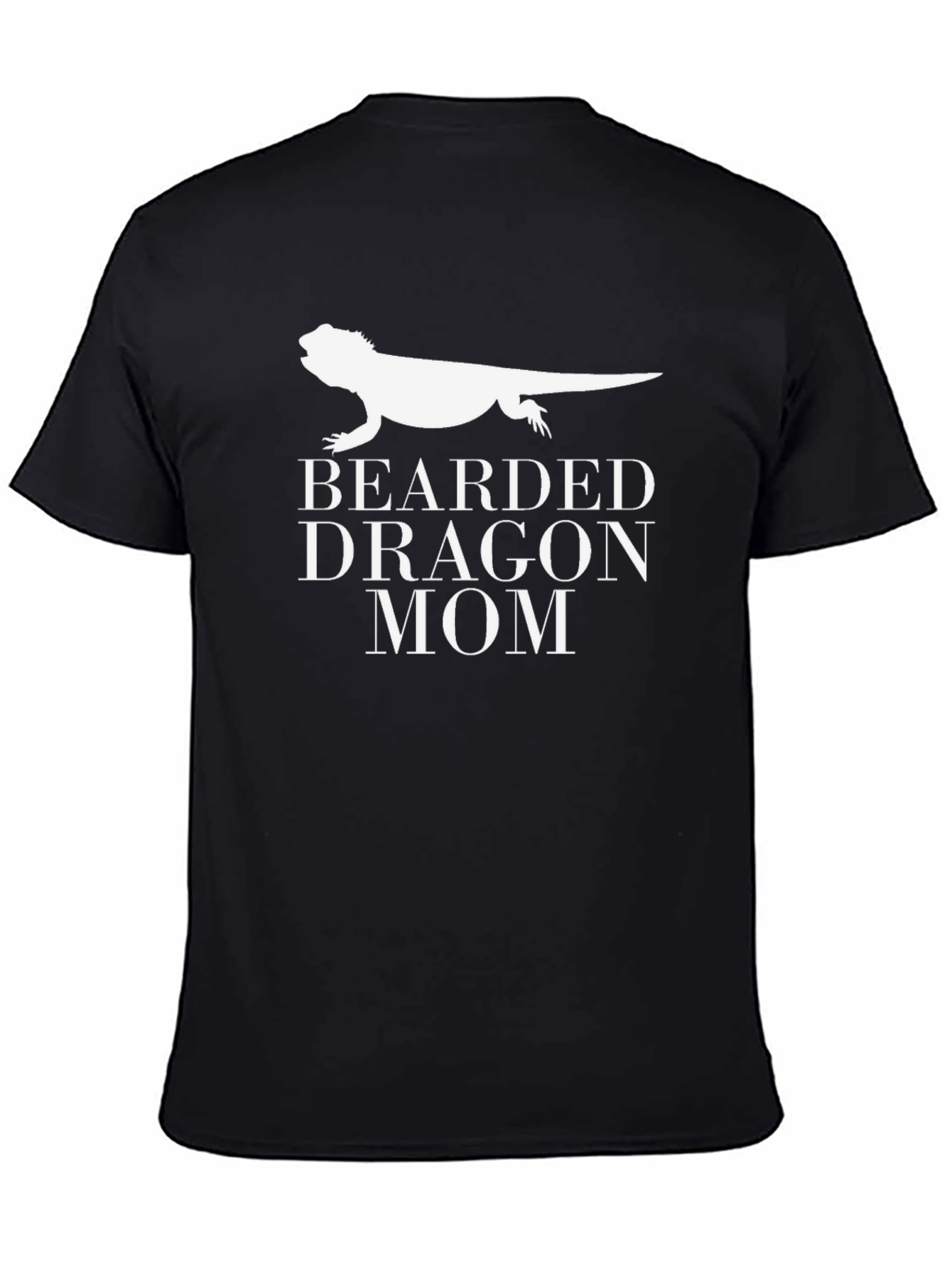 Black Bearded Dragon Mom T-Shirt view 4