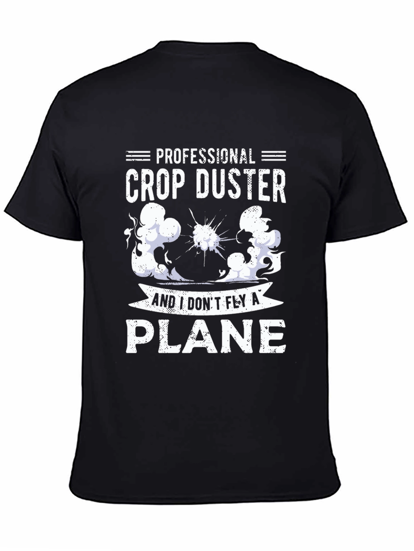 Black Professional Crop Duster Novelty Graphic Tee view 4