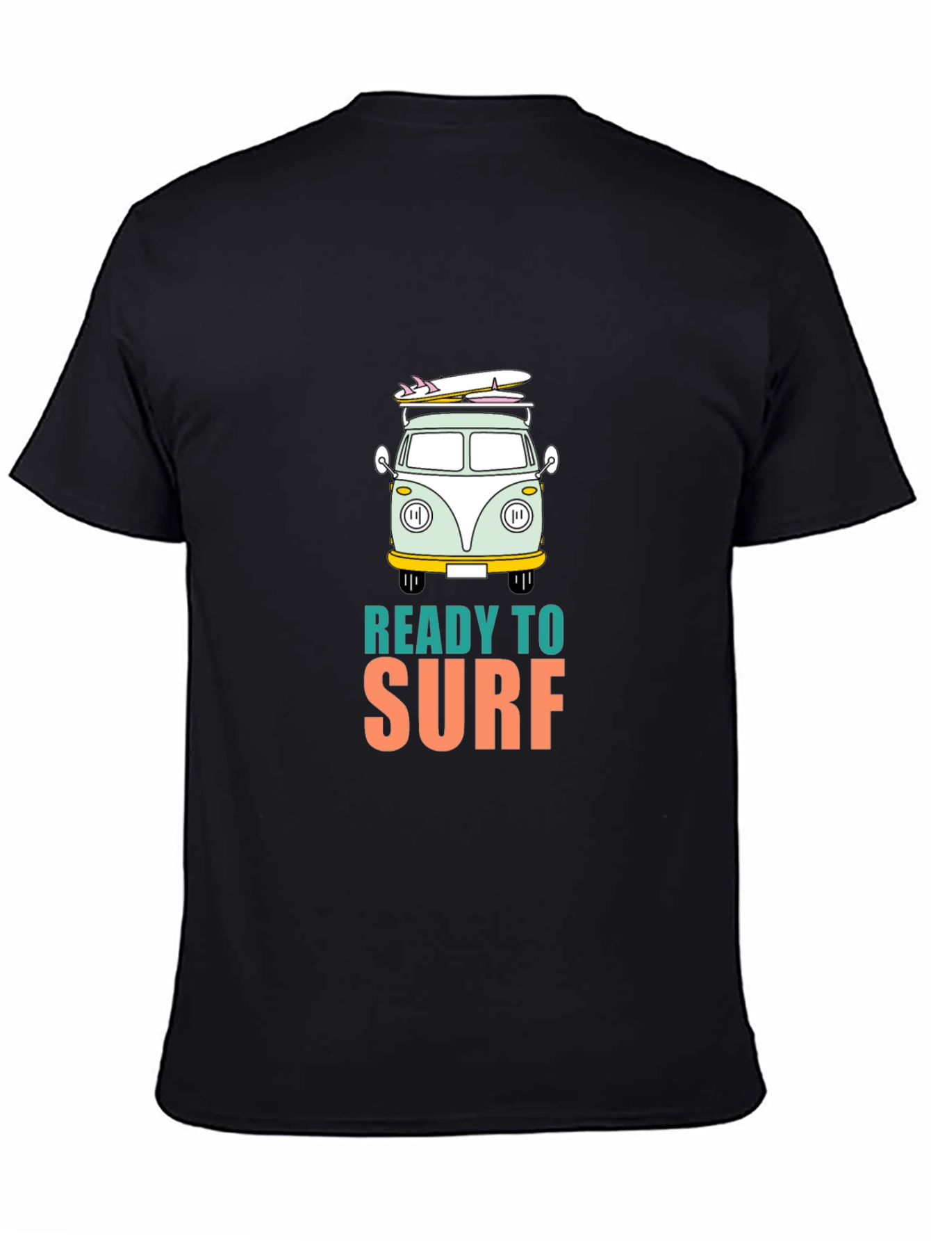 Black Ready To Surf Graphic Tee view 4