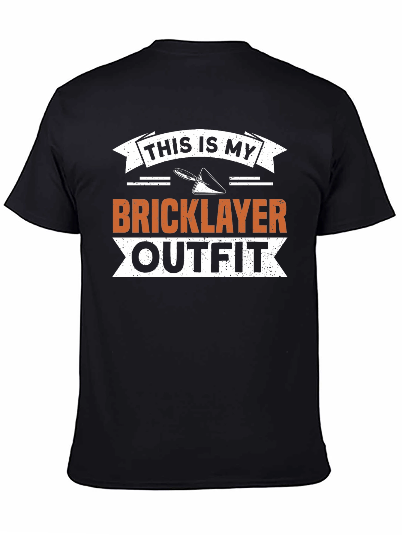 Black Bricklayer Outfit T-Shirt - Funny Construction Worker Tee view 4