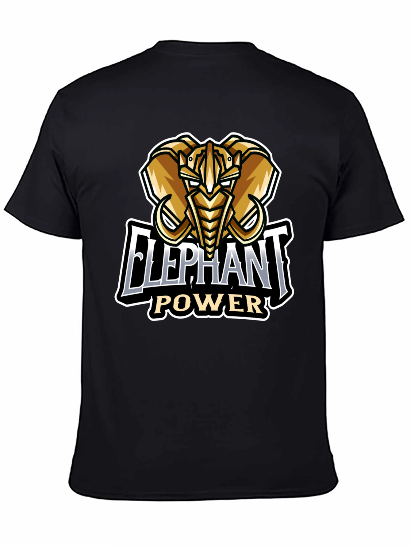 Black Elephant Power Graphic T-Shirt view 4