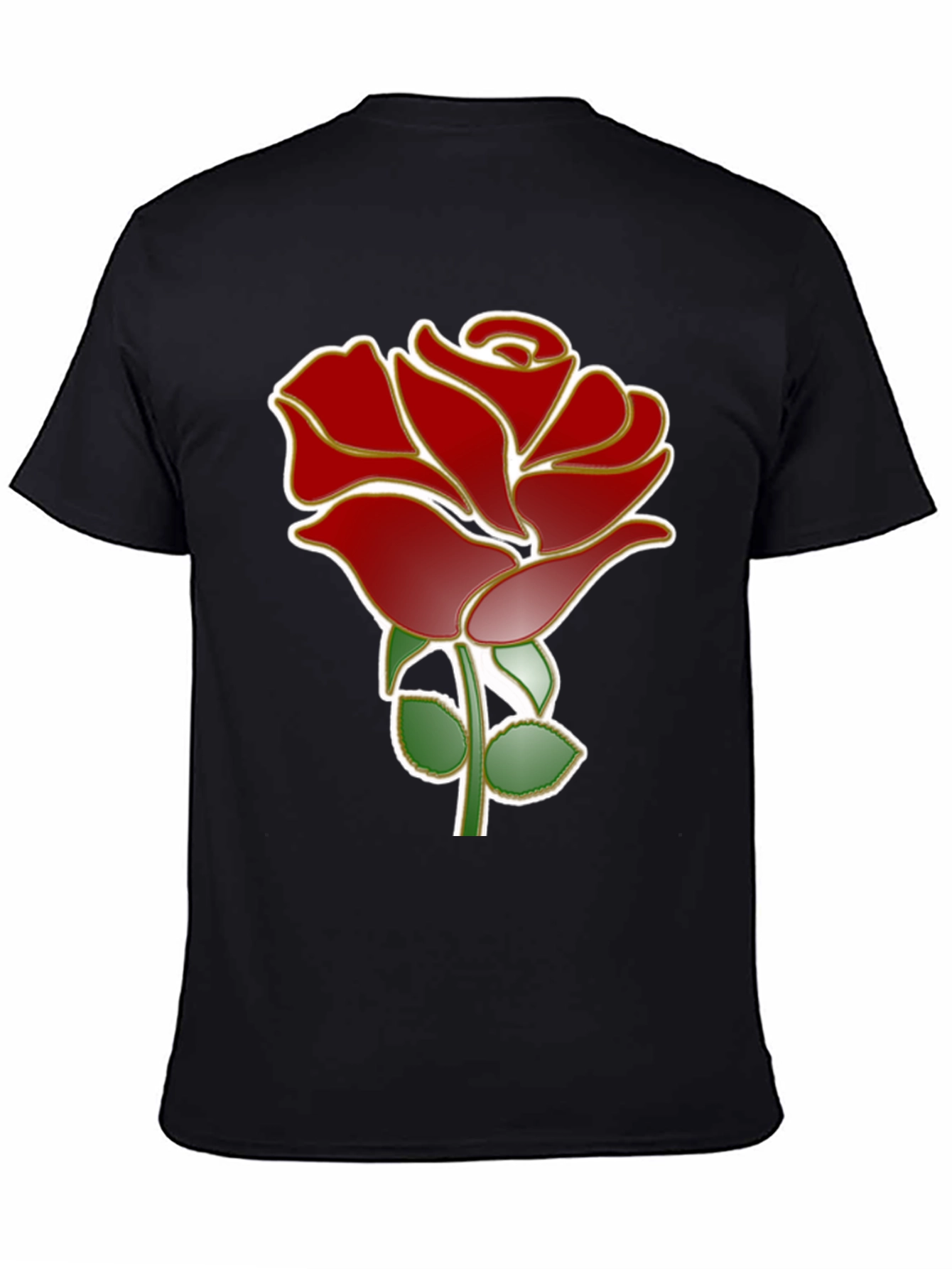 Black Rose Graphic T-Shirt - Stylish Black Tee view 4