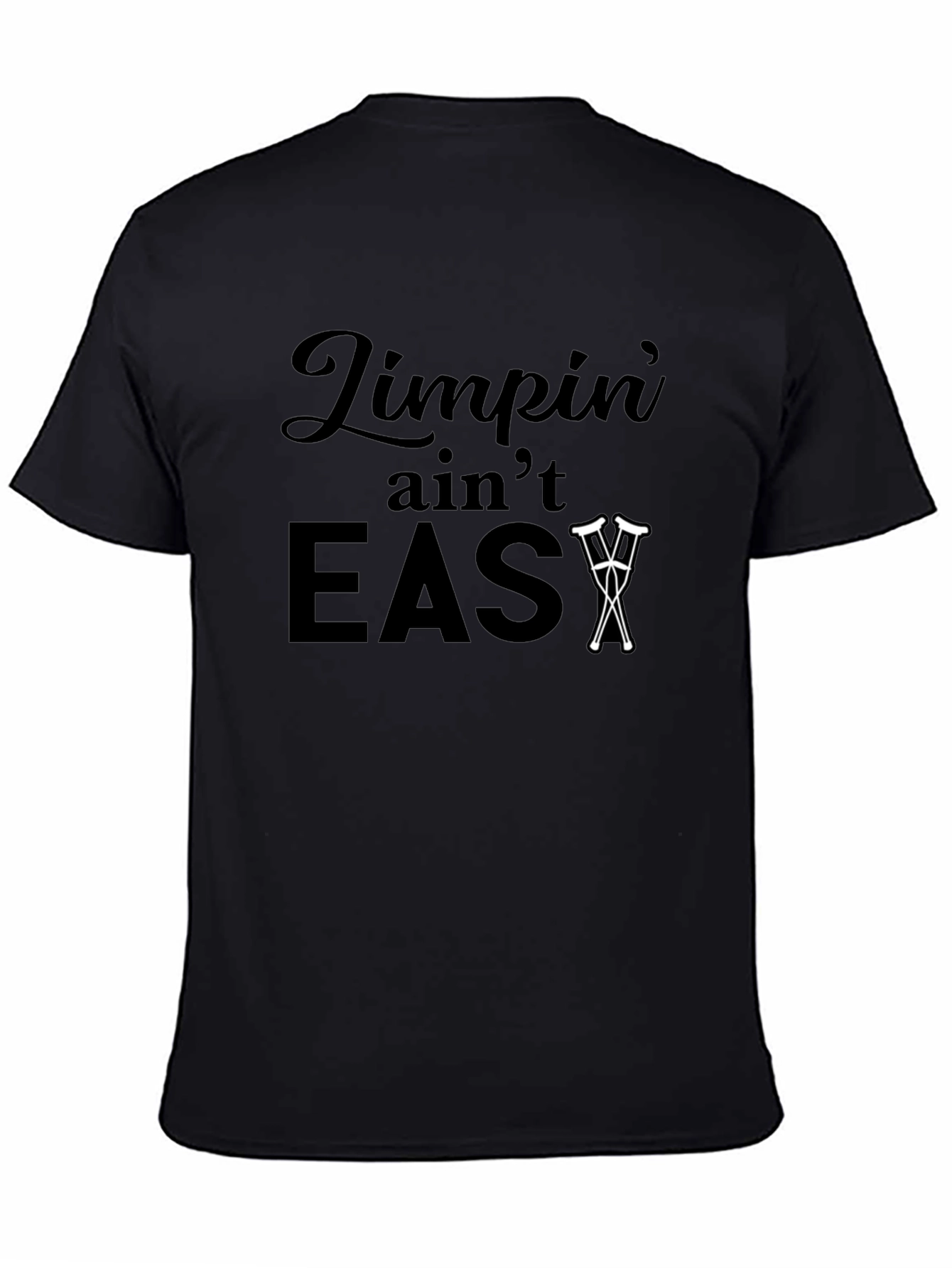 Black Limpin' Ain't Easy T-Shirt view 4