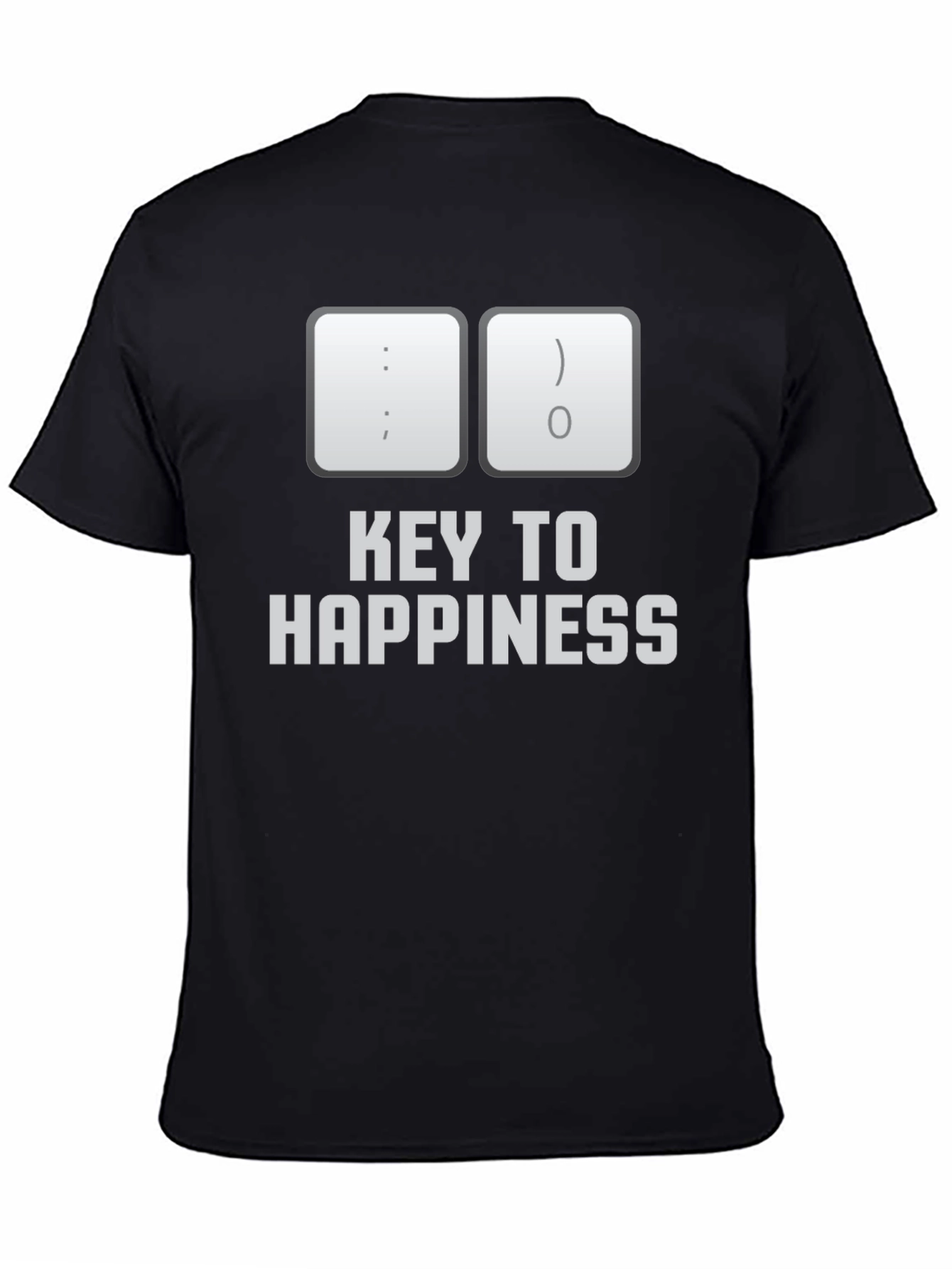 Black Key to Happiness T-Shirt - Programmer Humor Tee view 4