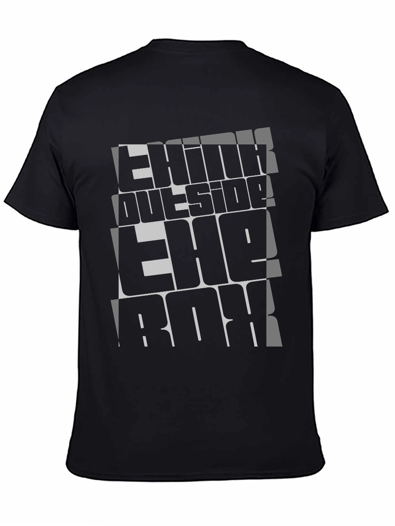 Black Think Outside the Box Graphic Tee view 4