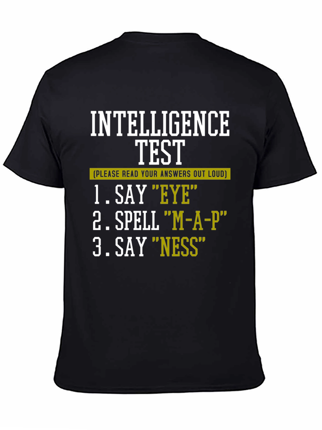 Black Intelligence Test Humor Tee view 4