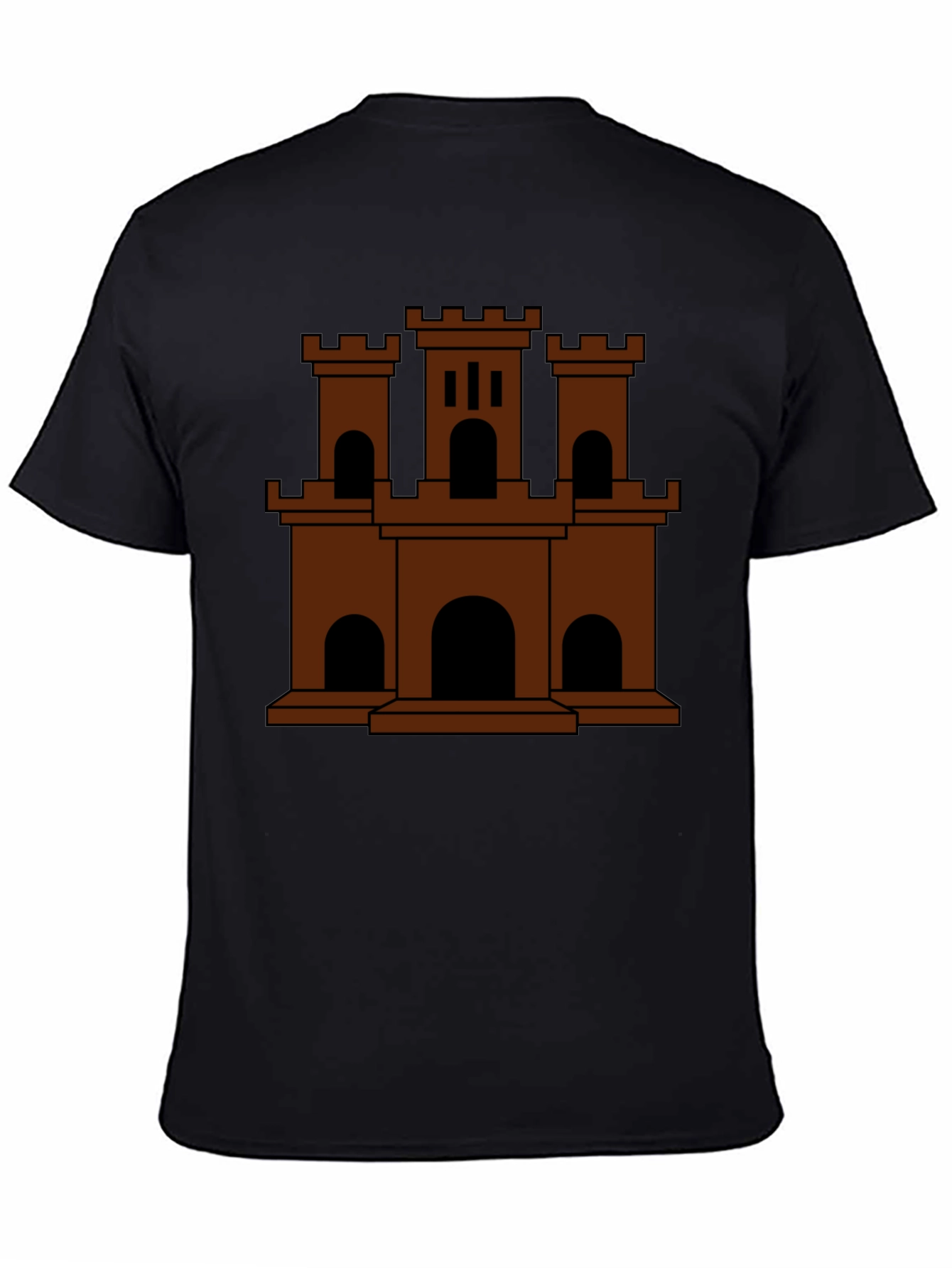 Black Castle Graphic Tee - Classic Brown Design view 4