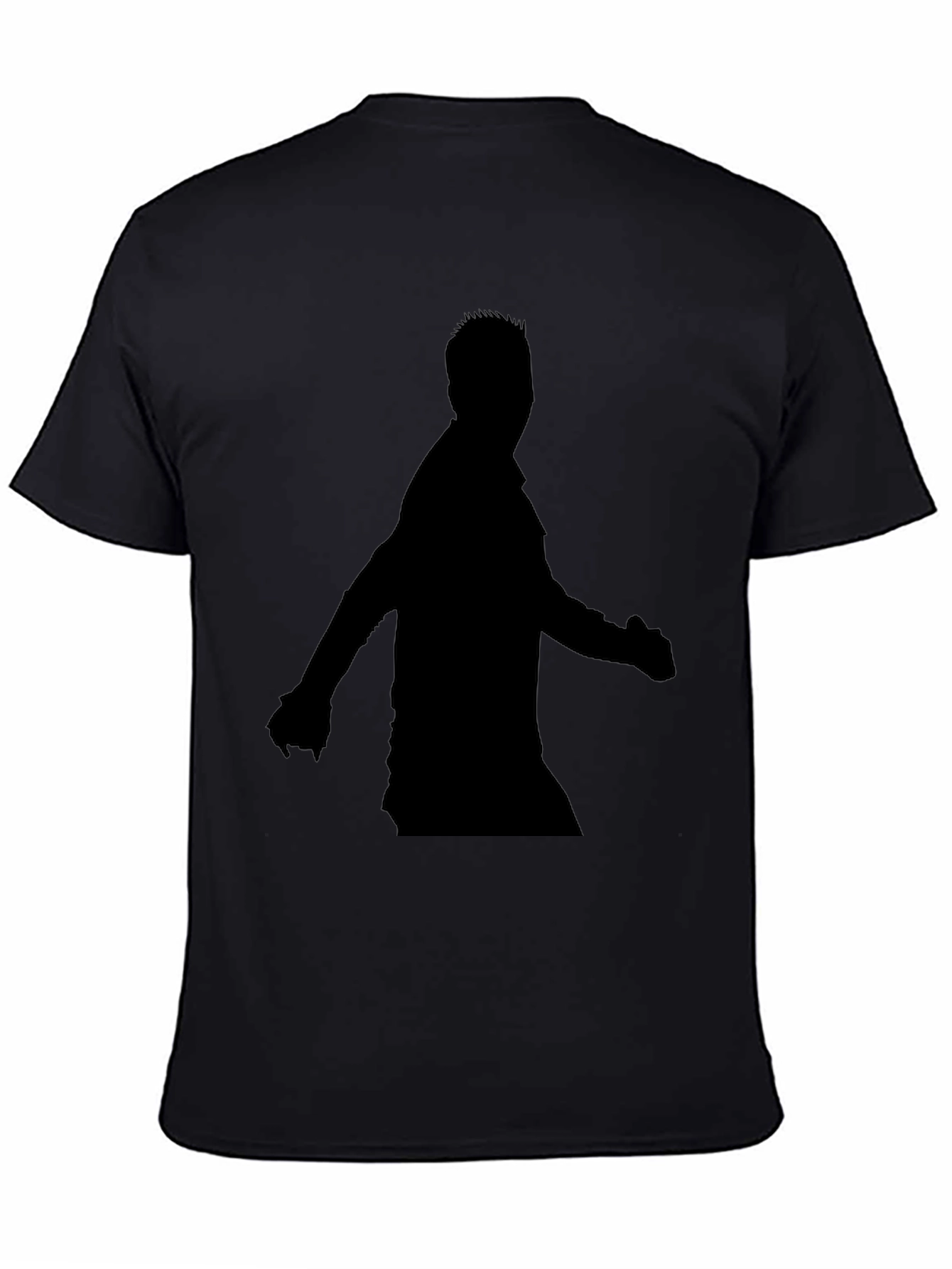 Black Men's Black Silhouette Graphic Tee view 4