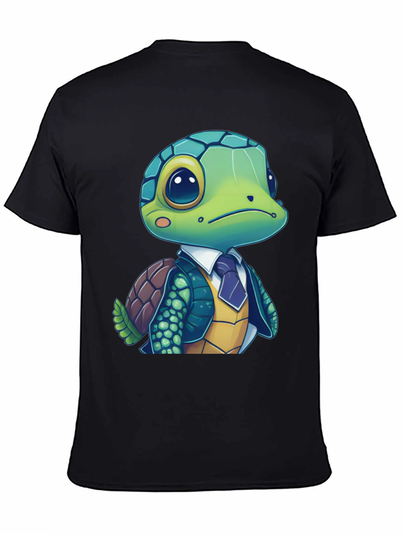 Black Turtle in Suit Graphic Tee - Premium Cotton Blend view 4