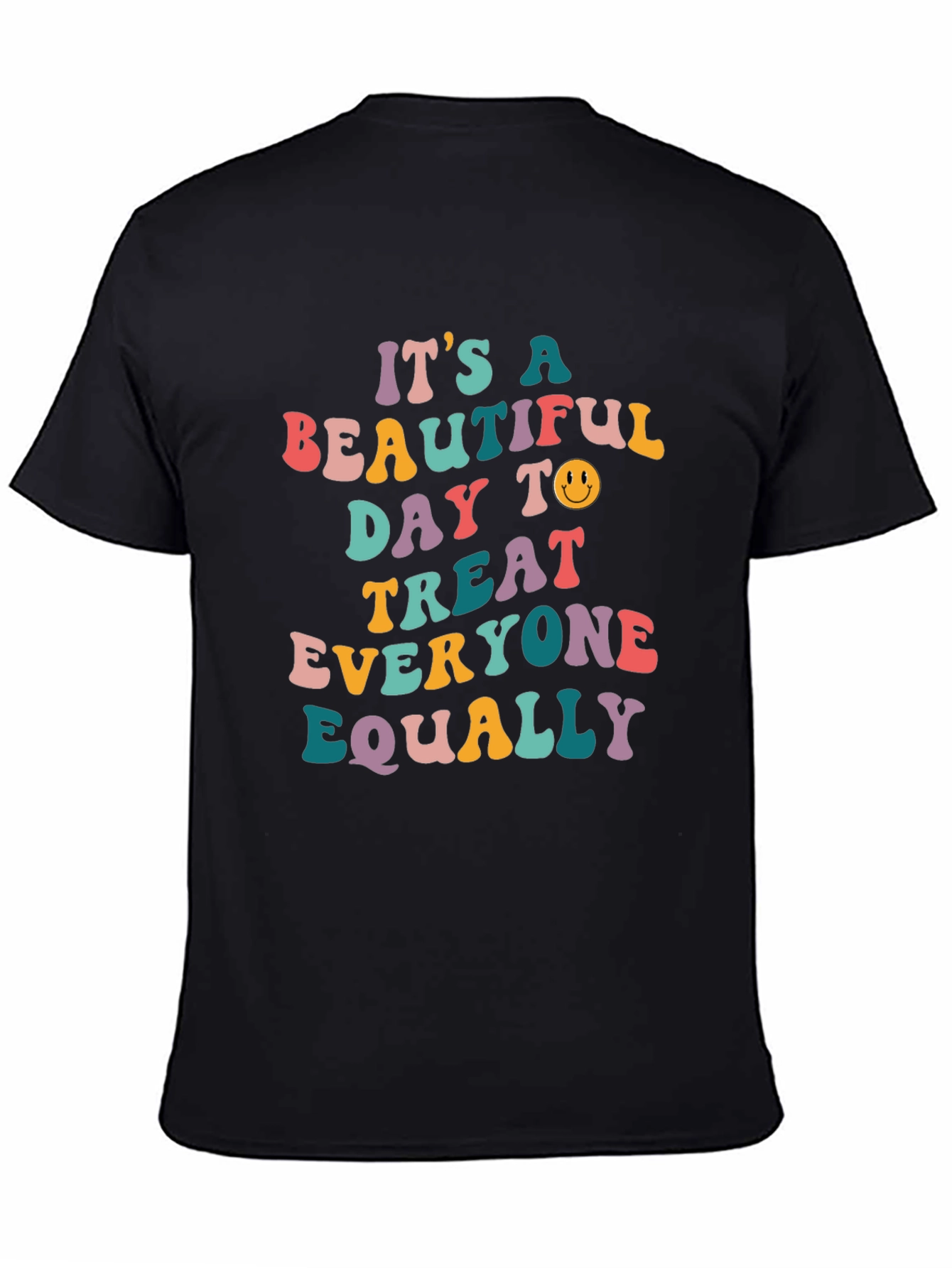 Black Treat Everyone Equally Graphic Tee view 4