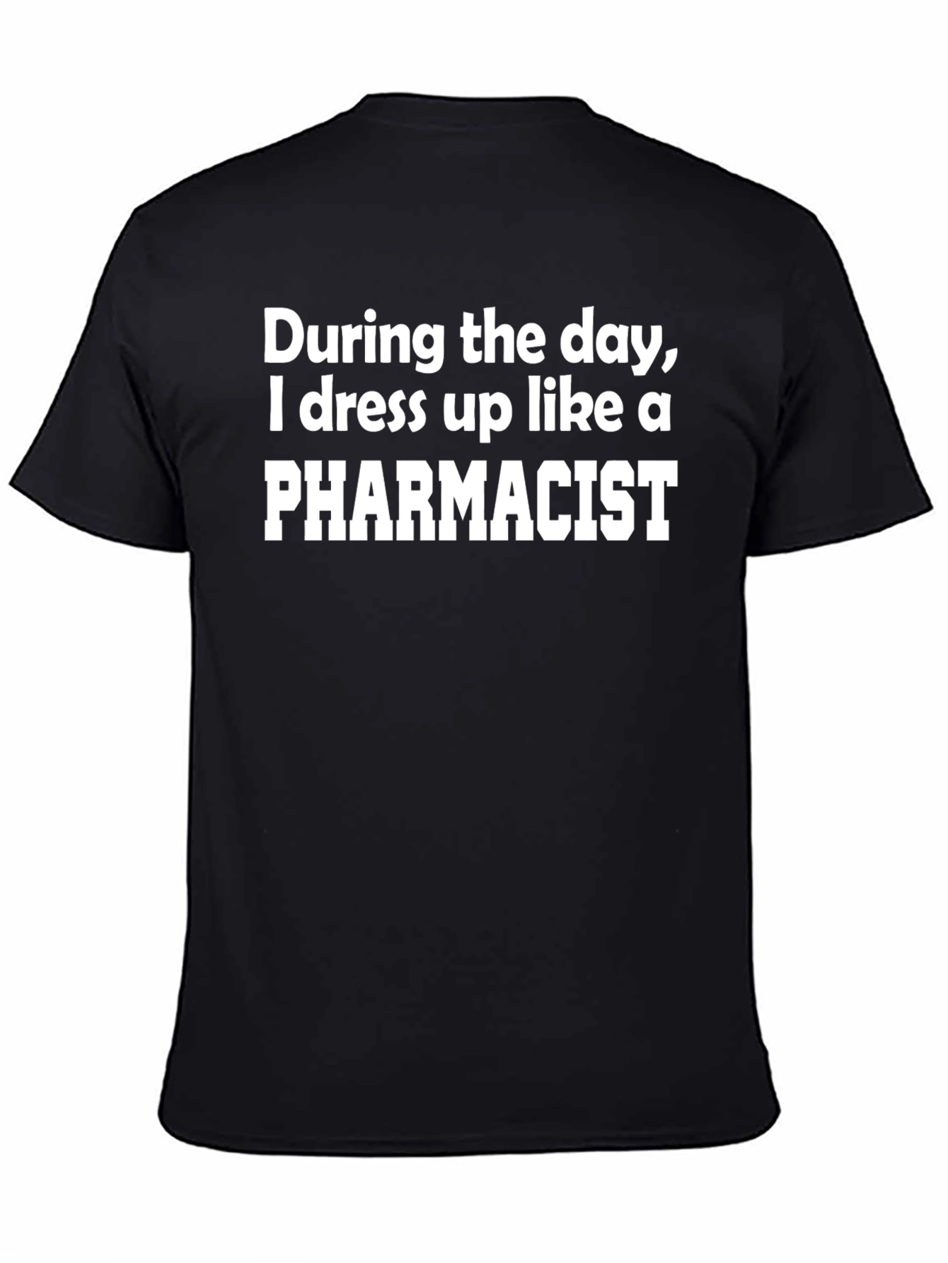 Black Pharmacist T-Shirt - Dress Up Funny Tee view 4