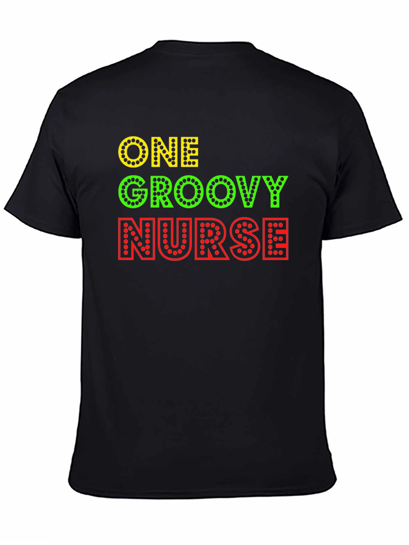 Black One Groovy Nurse Graphic T-Shirt view 4