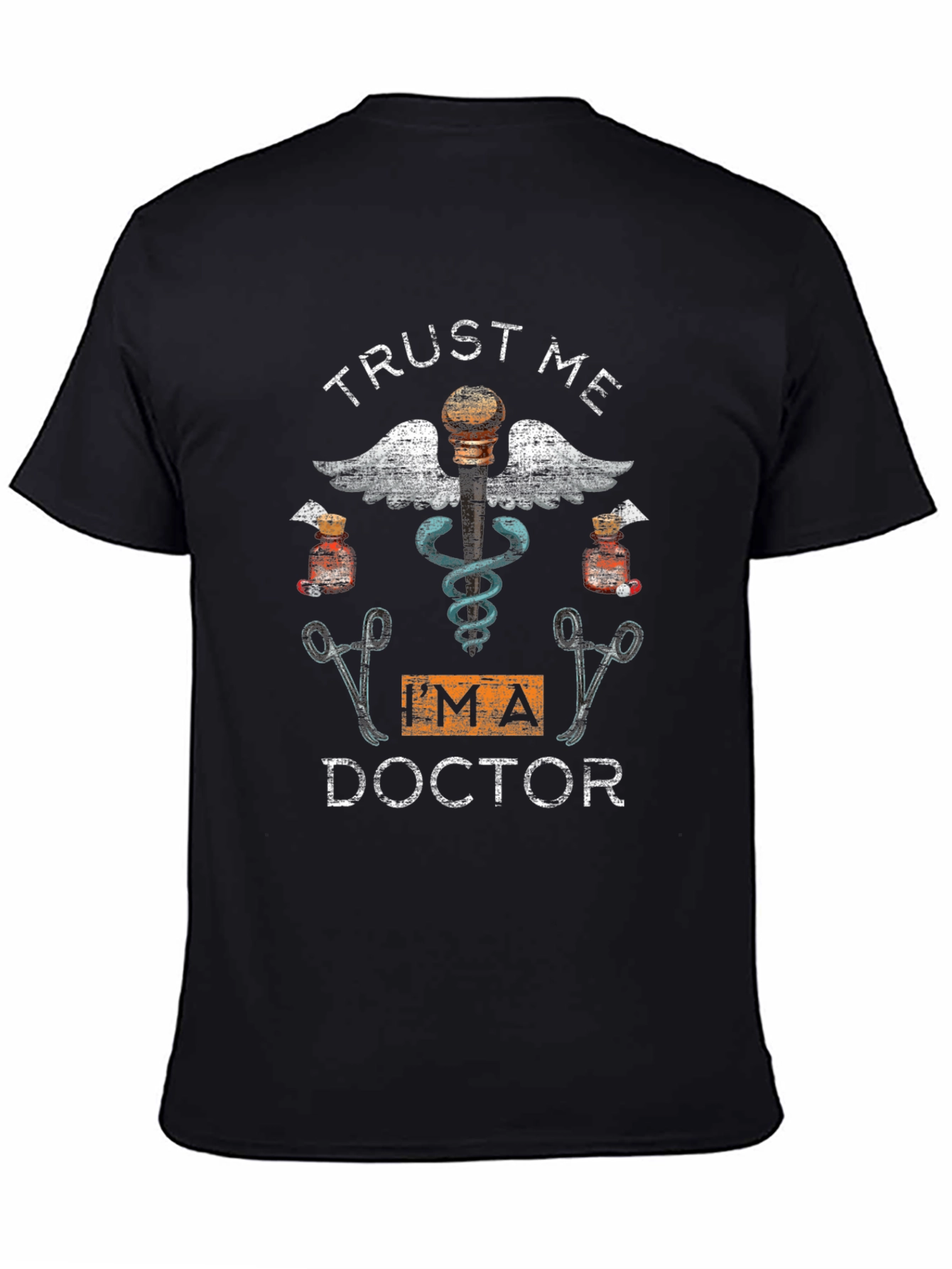 Black Trust Me I'm a Doctor T-Shirt view 4