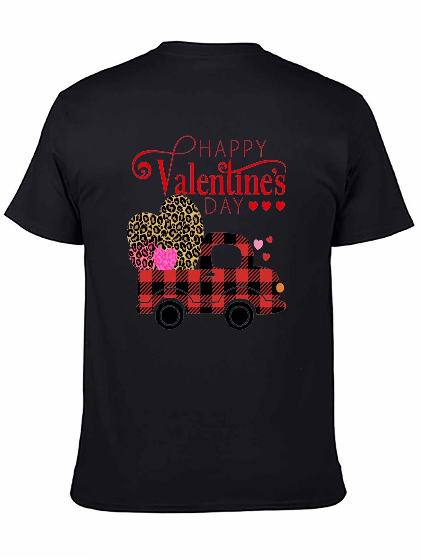Black Valentine's Day Truck Graphic Tee view 4