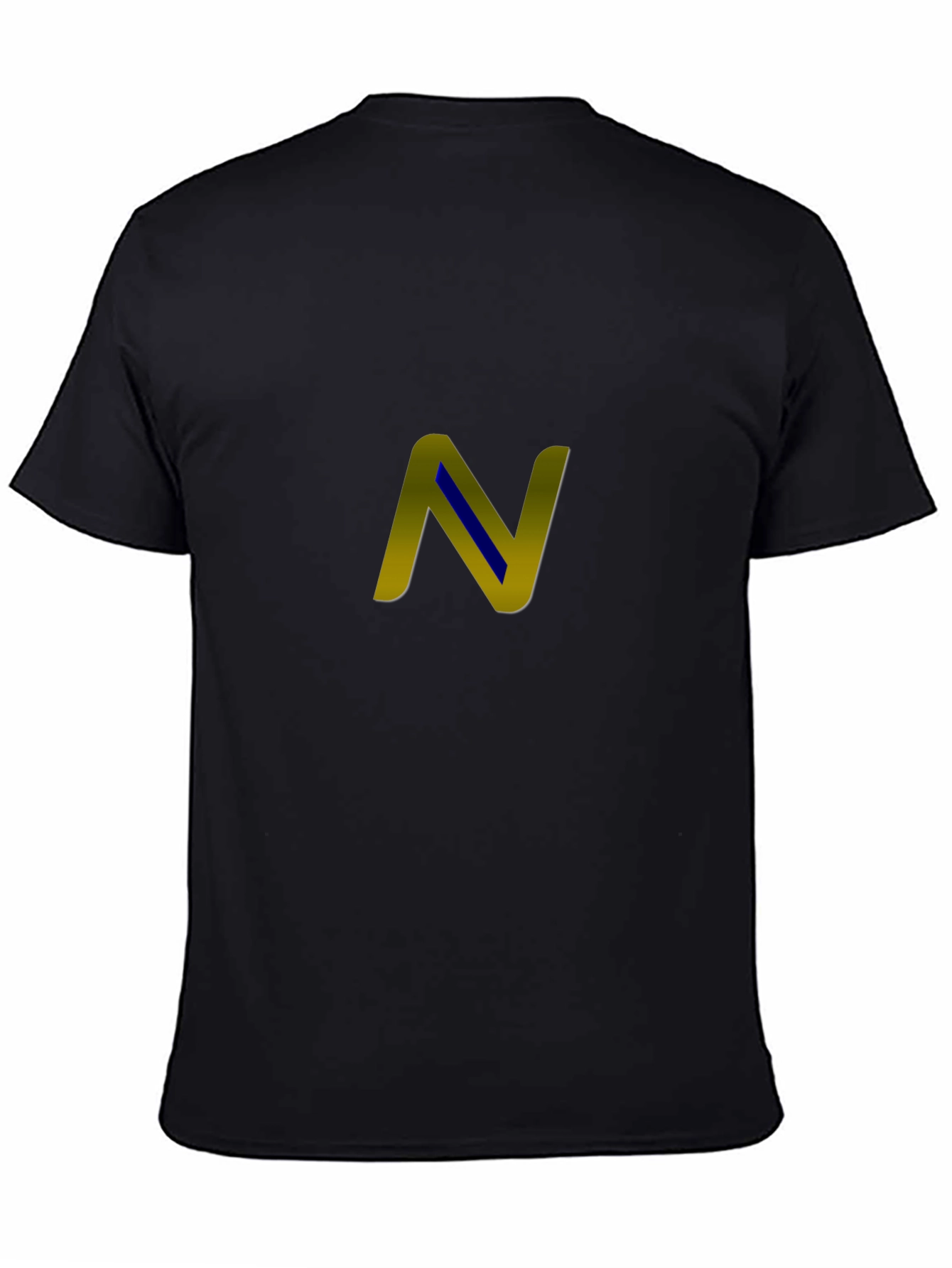 Black Stylish Black T-Shirt with Unique "N" Design view 4