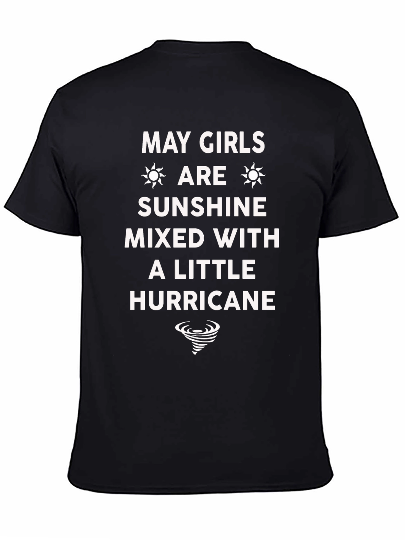 Black May Girls Sunshine Mixed With A Little Hurricane T-Shirt view 4
