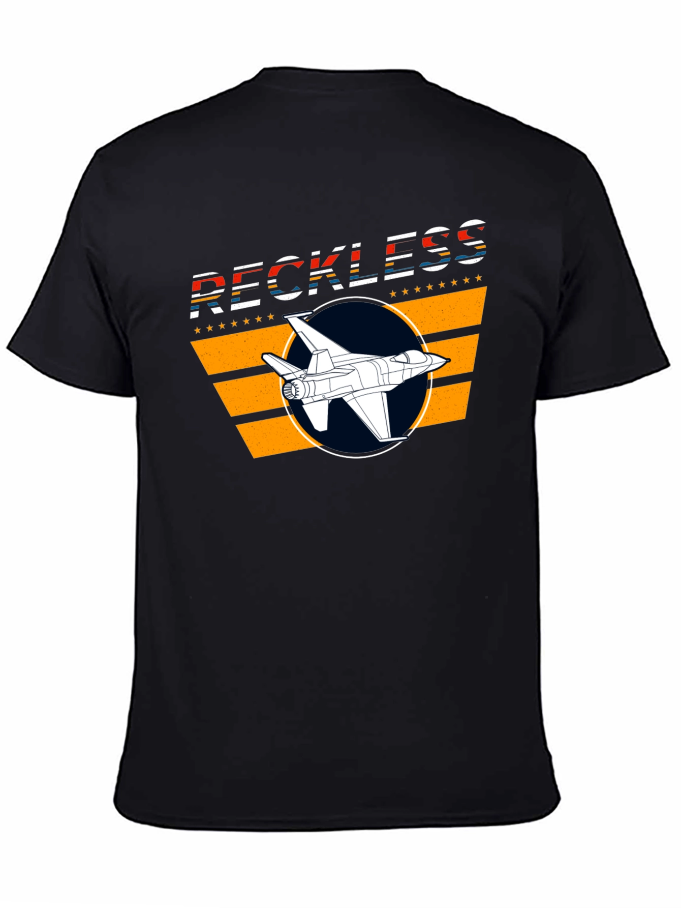 Black Reckless Jet Black Graphic T-Shirt view 4