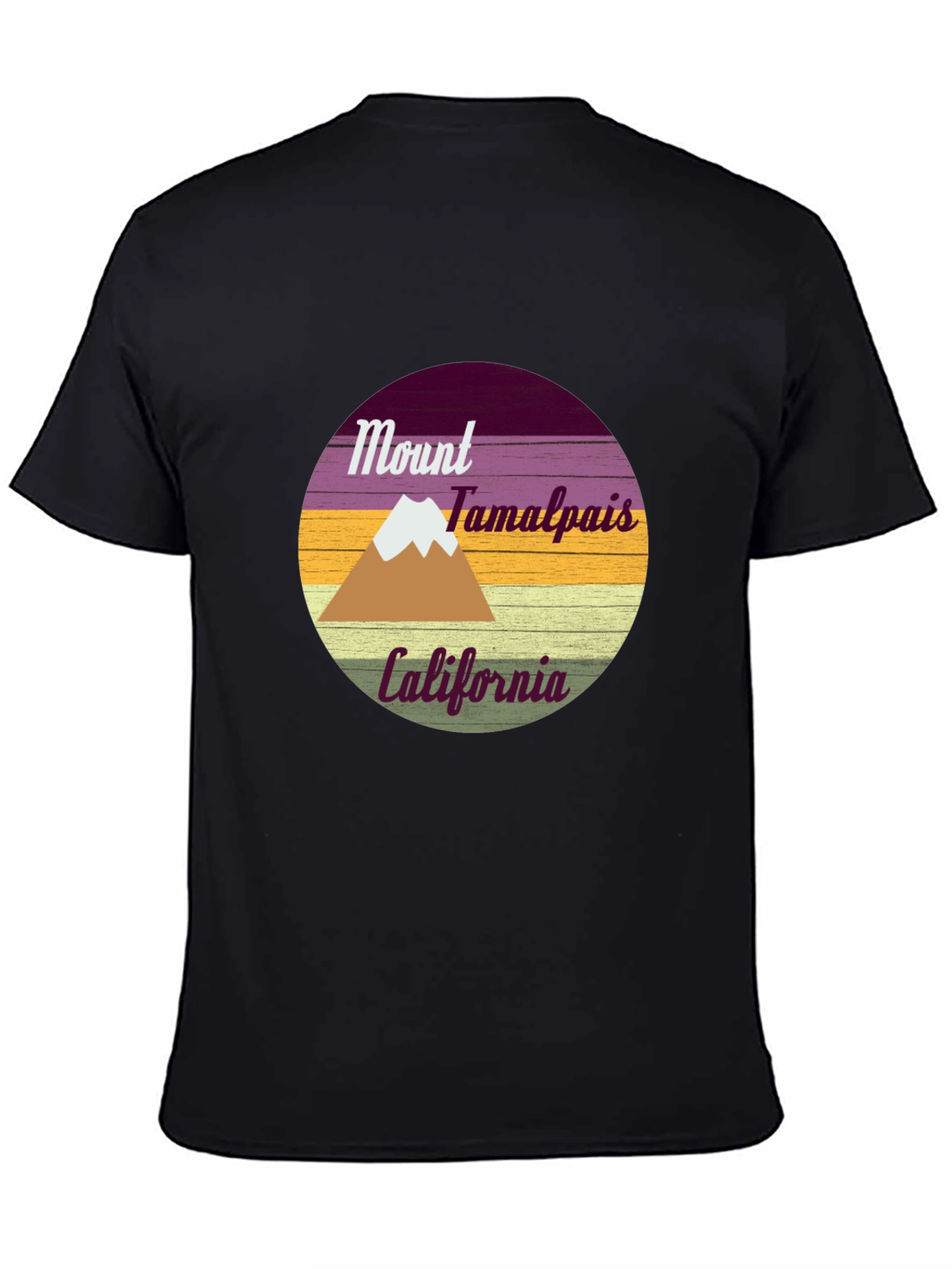 Black Mount Tamalpais California Graphic T-Shirt view 4