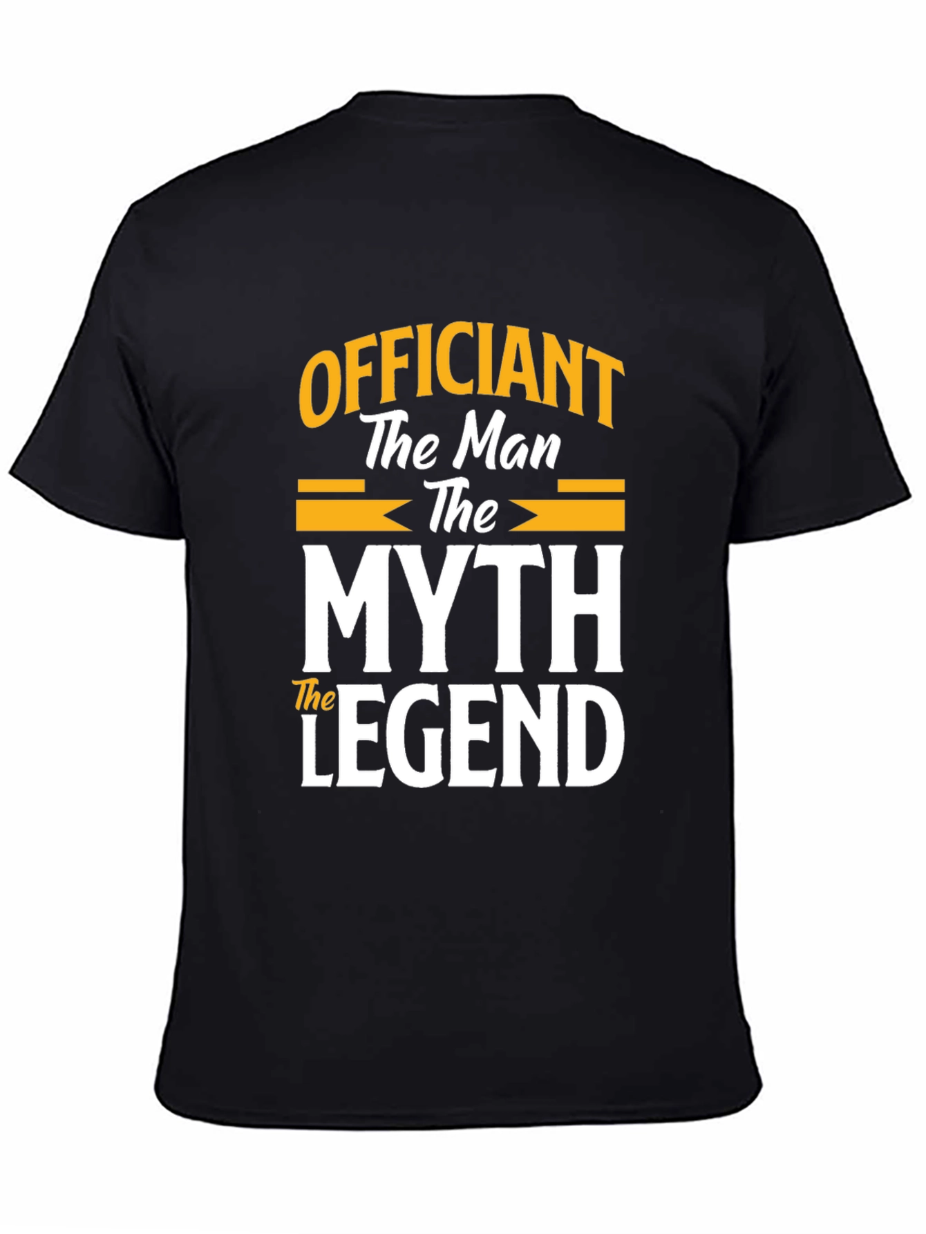 Black Officiant The Man, The Myth, The Legend Graphic Tee view 4