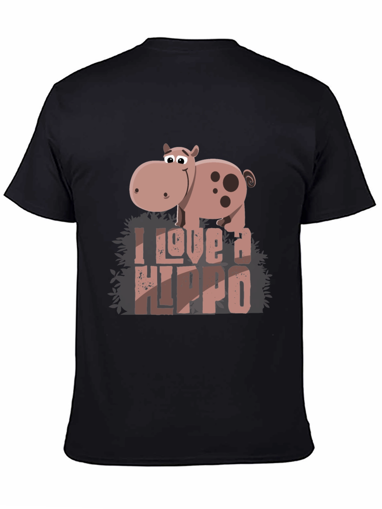 Black I Love a Hippo Graphic Tee view 4