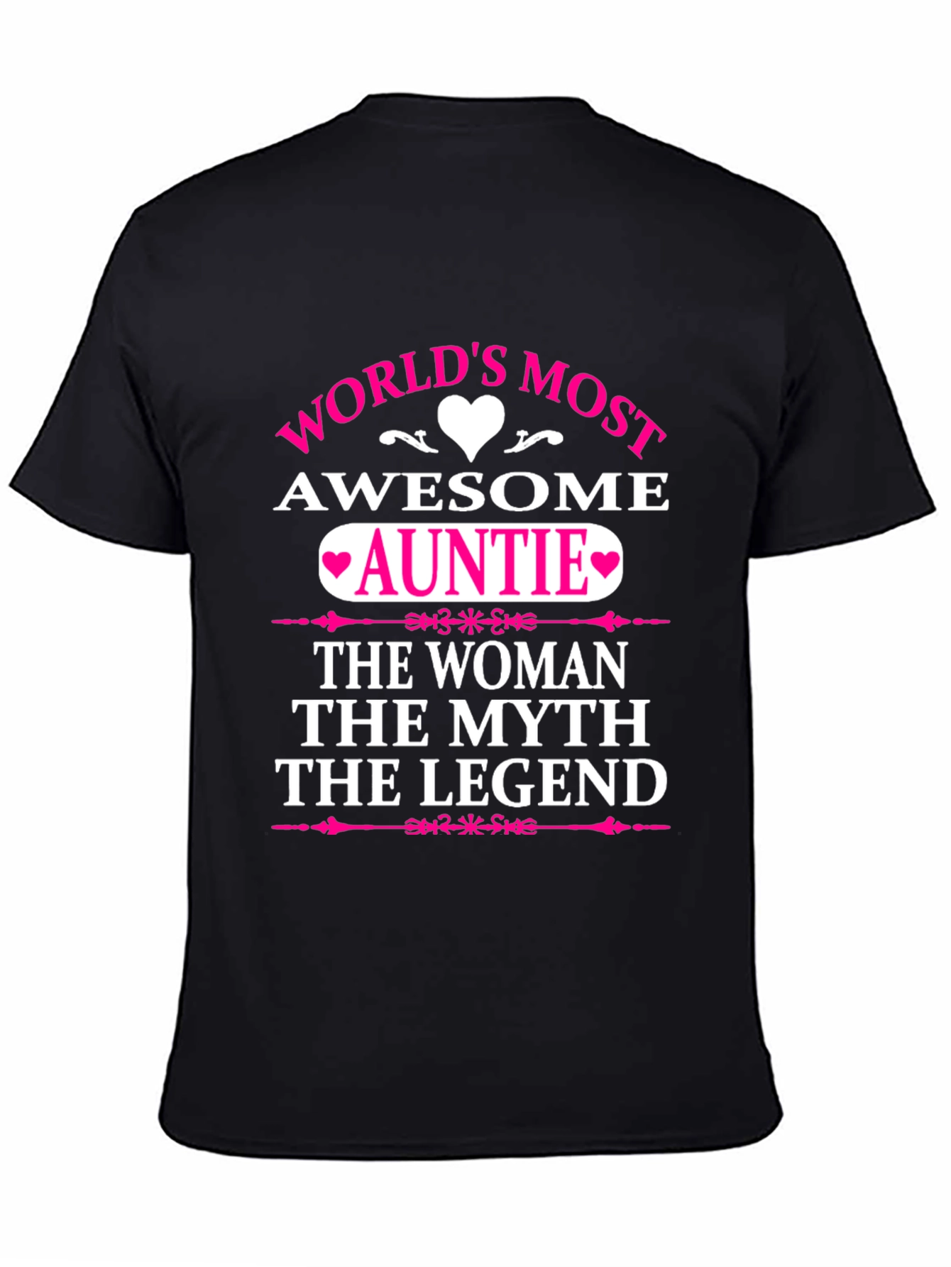 Black World's Most Awesome Auntie T-Shirt view 4