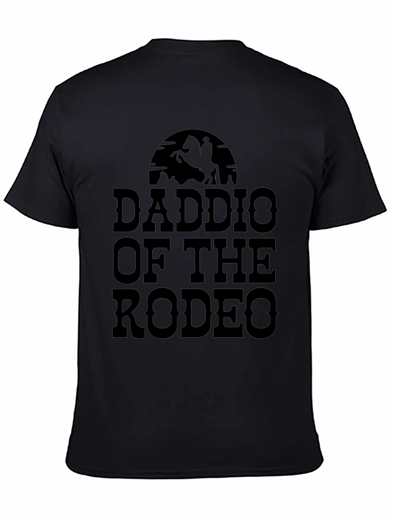 Black Daddio of the Rodeo Graphic Tee - Black Cotton view 4