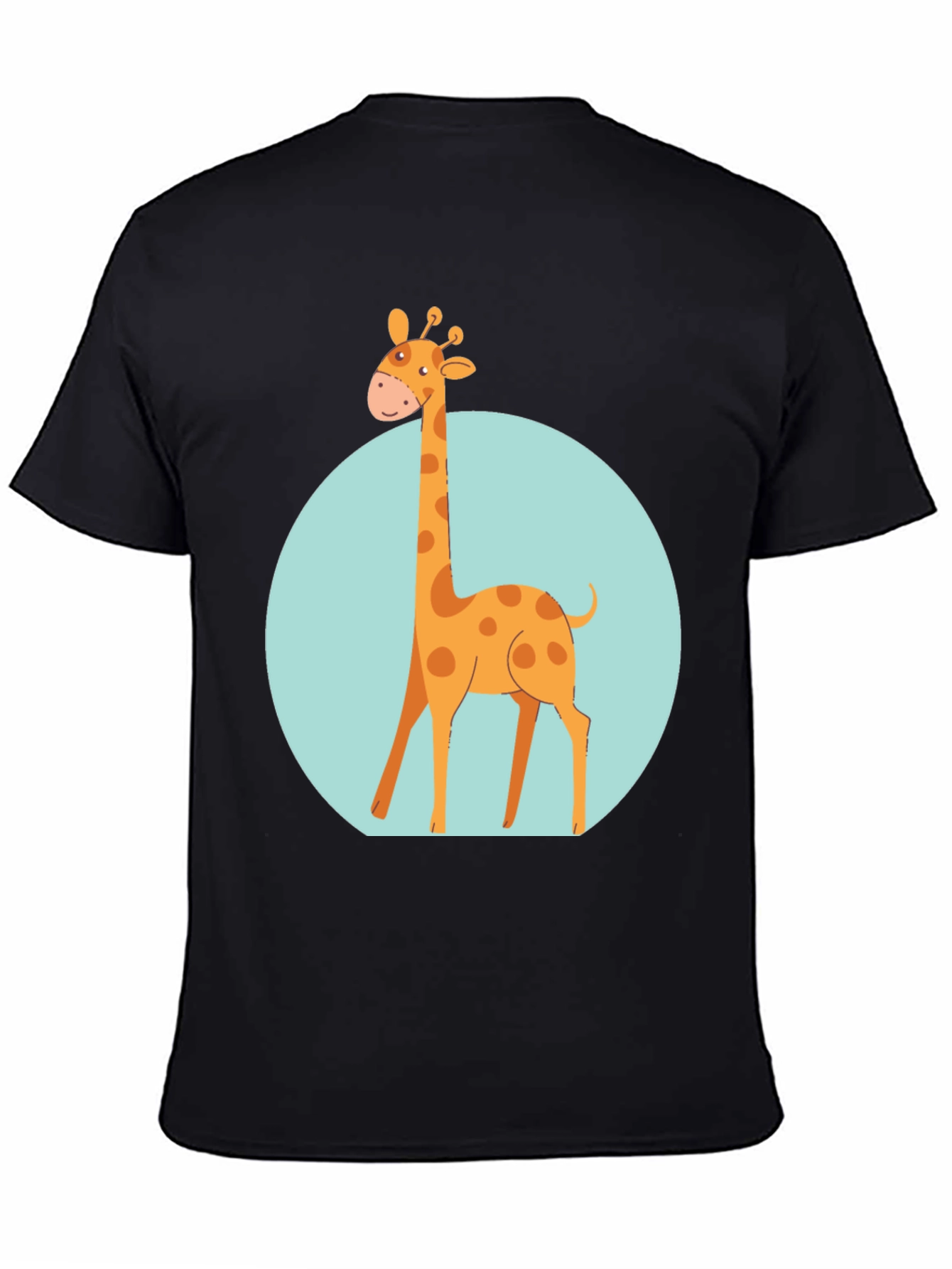 Black Giraffe Graphic Tee - Unisex Black T-Shirt view 4