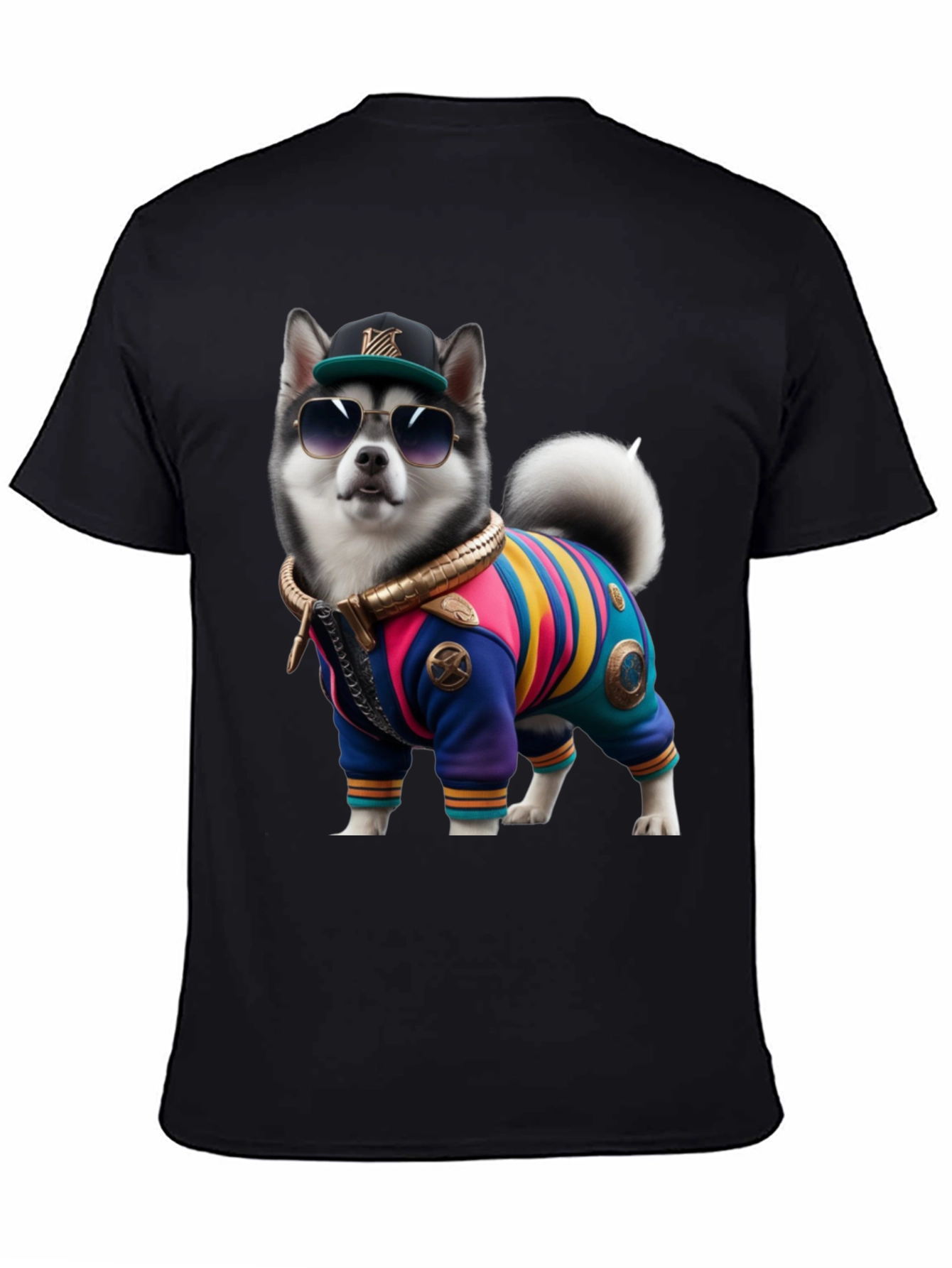 Black Dog in Outfit Graphic Tee view 4