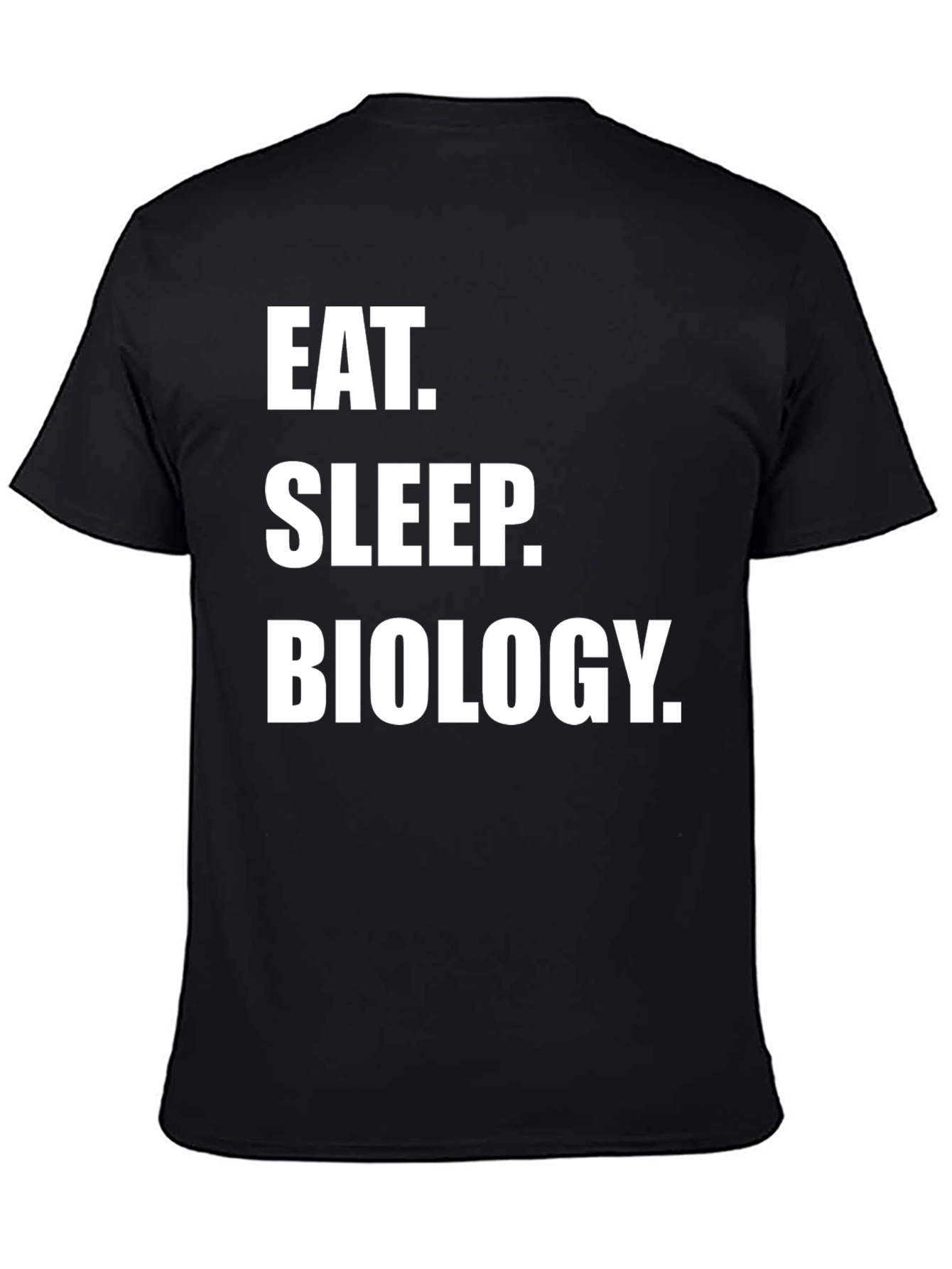 Black Eat Sleep Biology T-Shirt - Science Lover Tee view 4