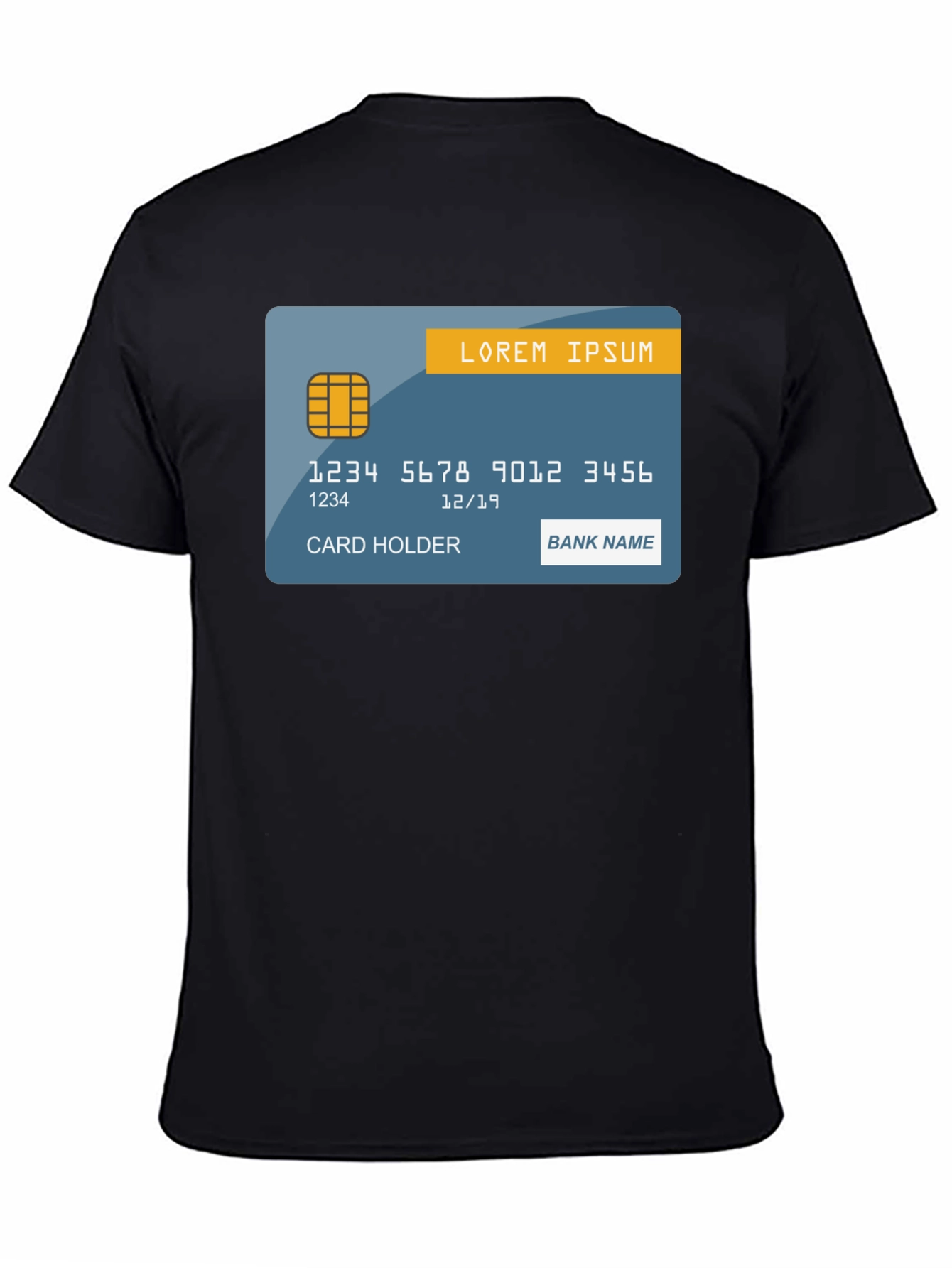 Black Credit Card T-Shirt - Black Graphic Tee view 4