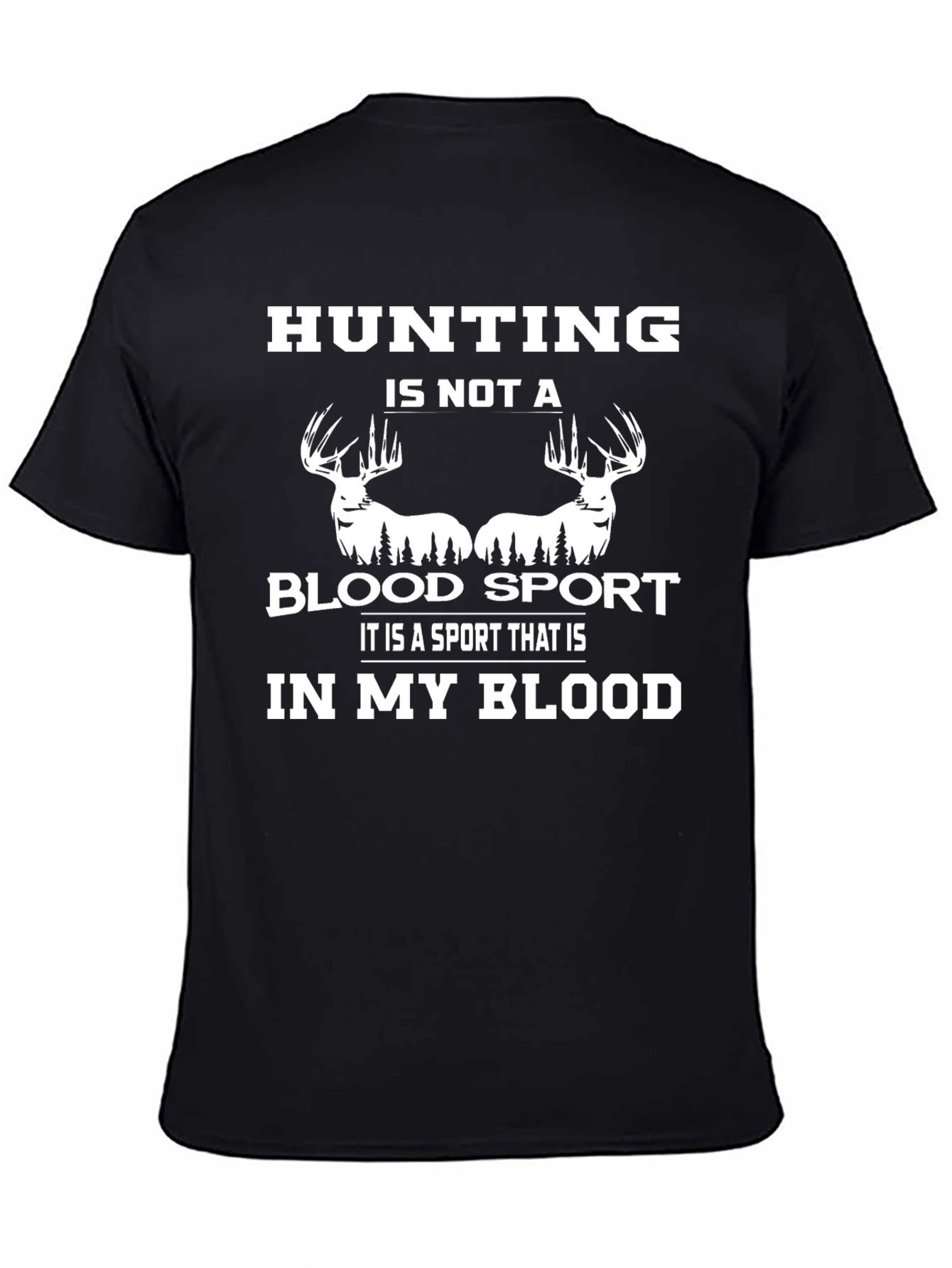 Black Hunting Is Not a Blood Sport Men's Graphic Tee view 4