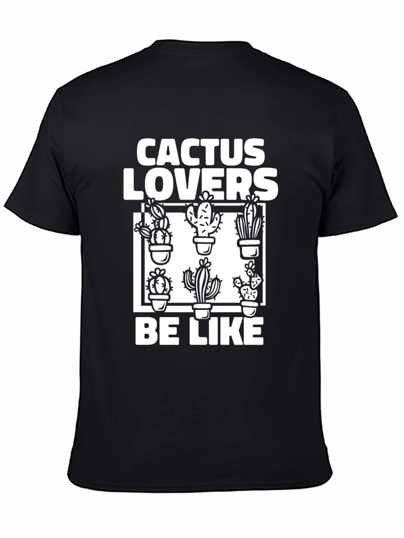 Black Cactus Lovers Graphic Tee view 4