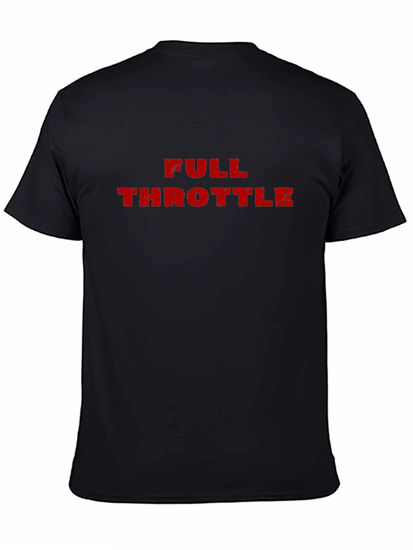Black Full Throttle Graphic Tee - Bold Statement Shirt view 4