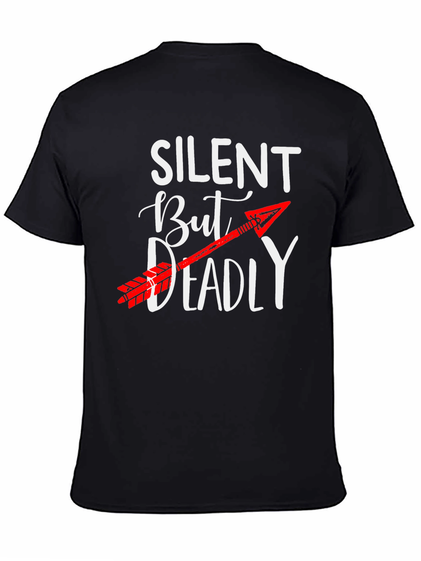 Black Silent But Deadly Arrow Graphic Tee view 4