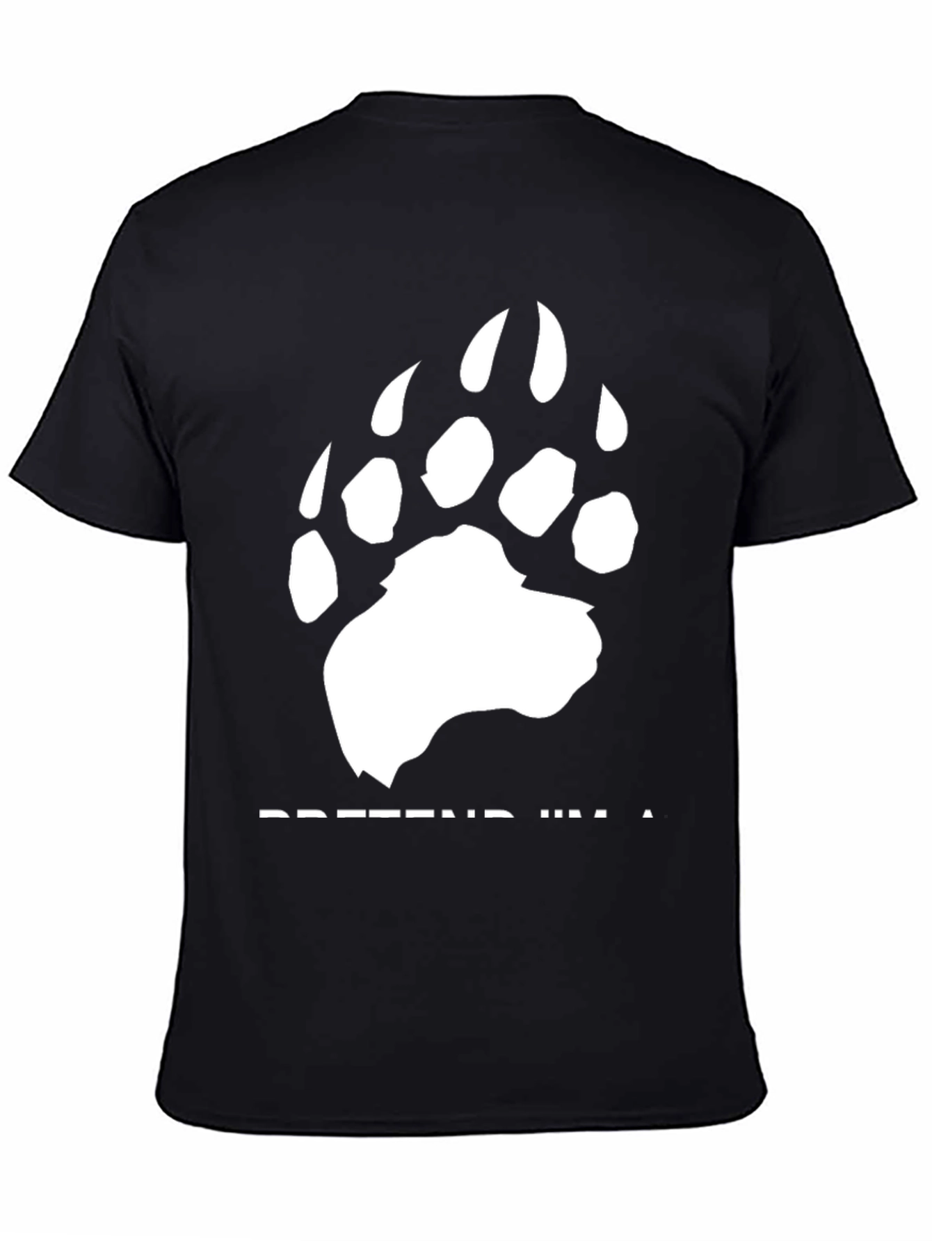 Black Pretend I'm a Bear Graphic Tee - Black view 4
