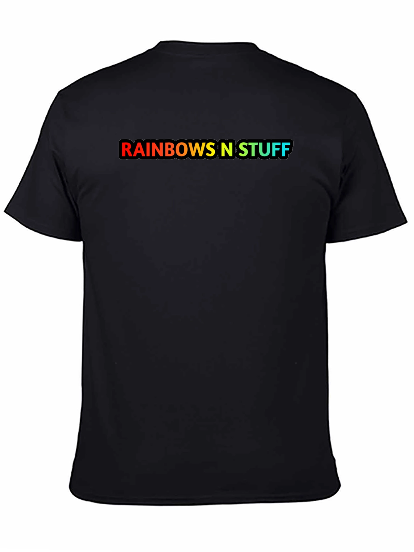 Black Rainbows N Stuff Graphic Tee - Black Cotton Blend view 4