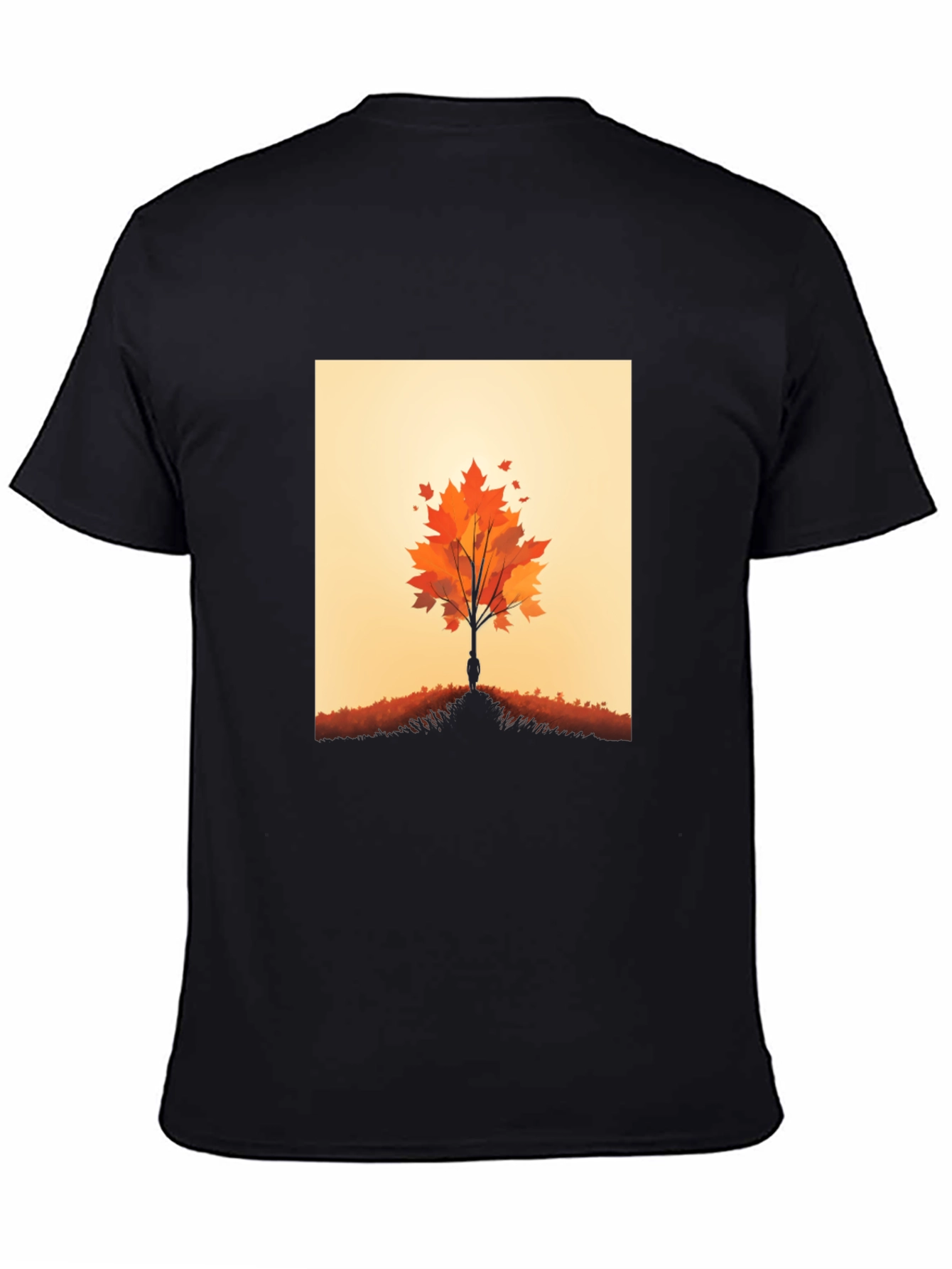 Black Autumn Tree Graphic Tee - Nature Inspired Design view 4