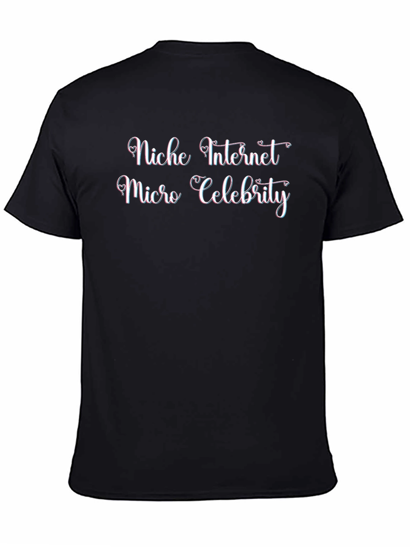 Black Niche Internet Micro Celebrity Black T-Shirt view 4