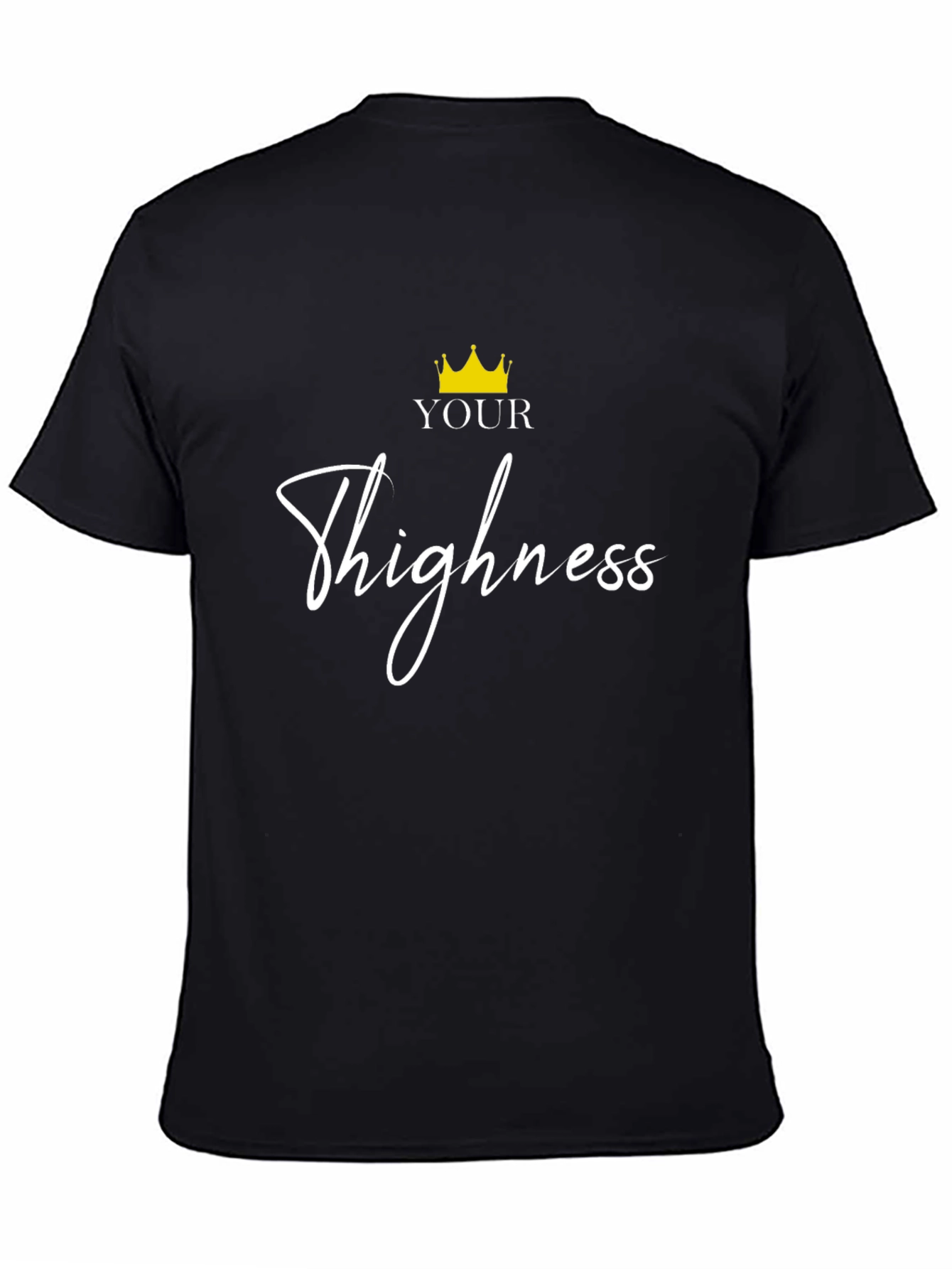 Black Your Thighness Black Graphic Tee view 4