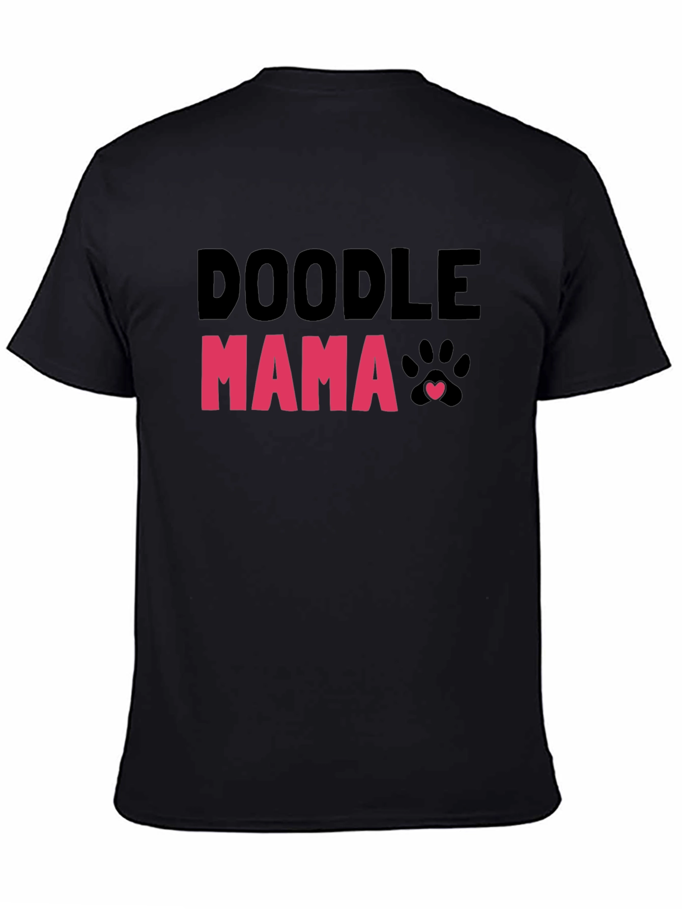 Black Doodle Mama T-Shirt - Cute Dog Lover Tee view 4