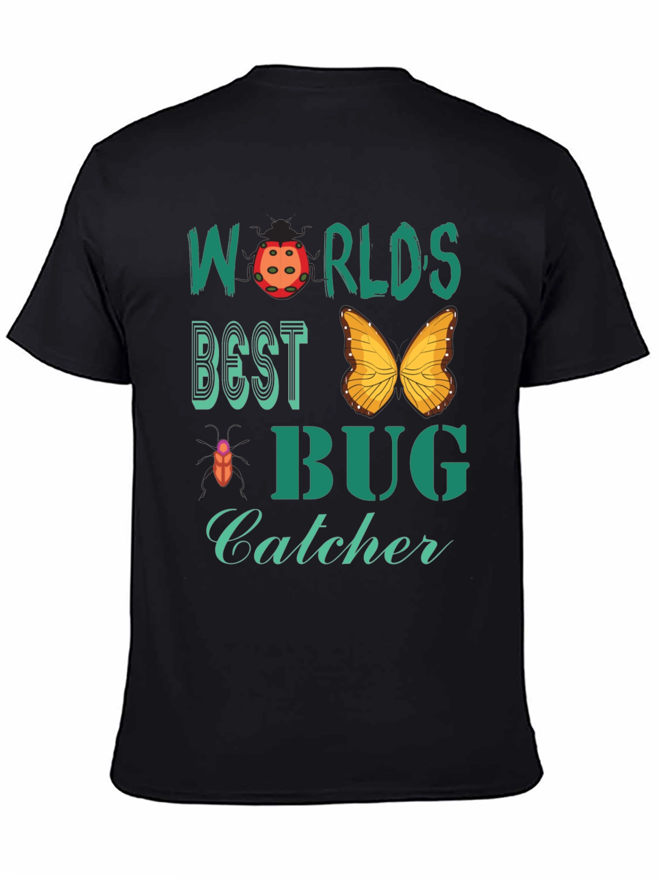 Black World's Best Bug Catcher Graphic Tee view 4