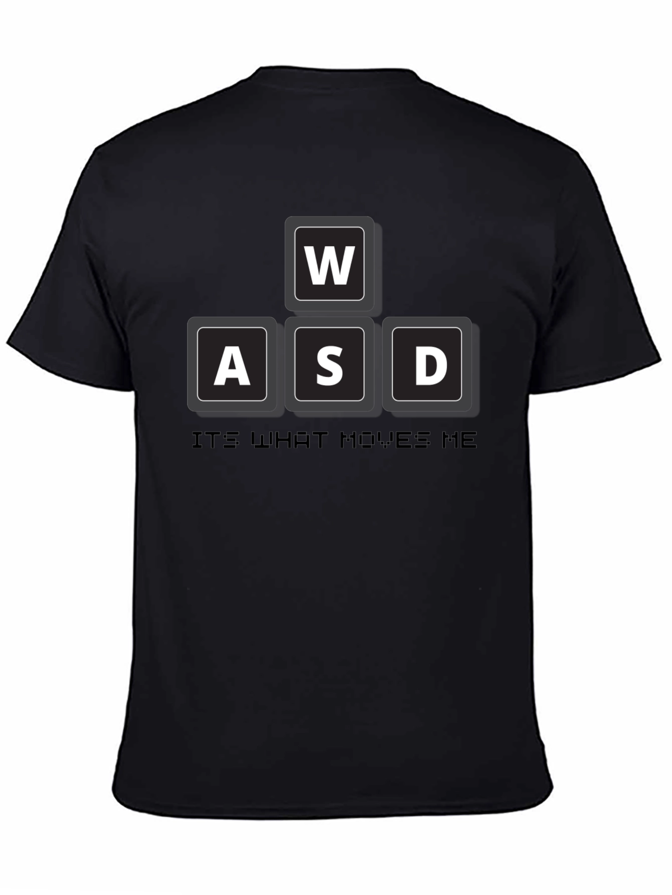 Black Gamer WASD T-Shirt - It's What Moves Me view 4