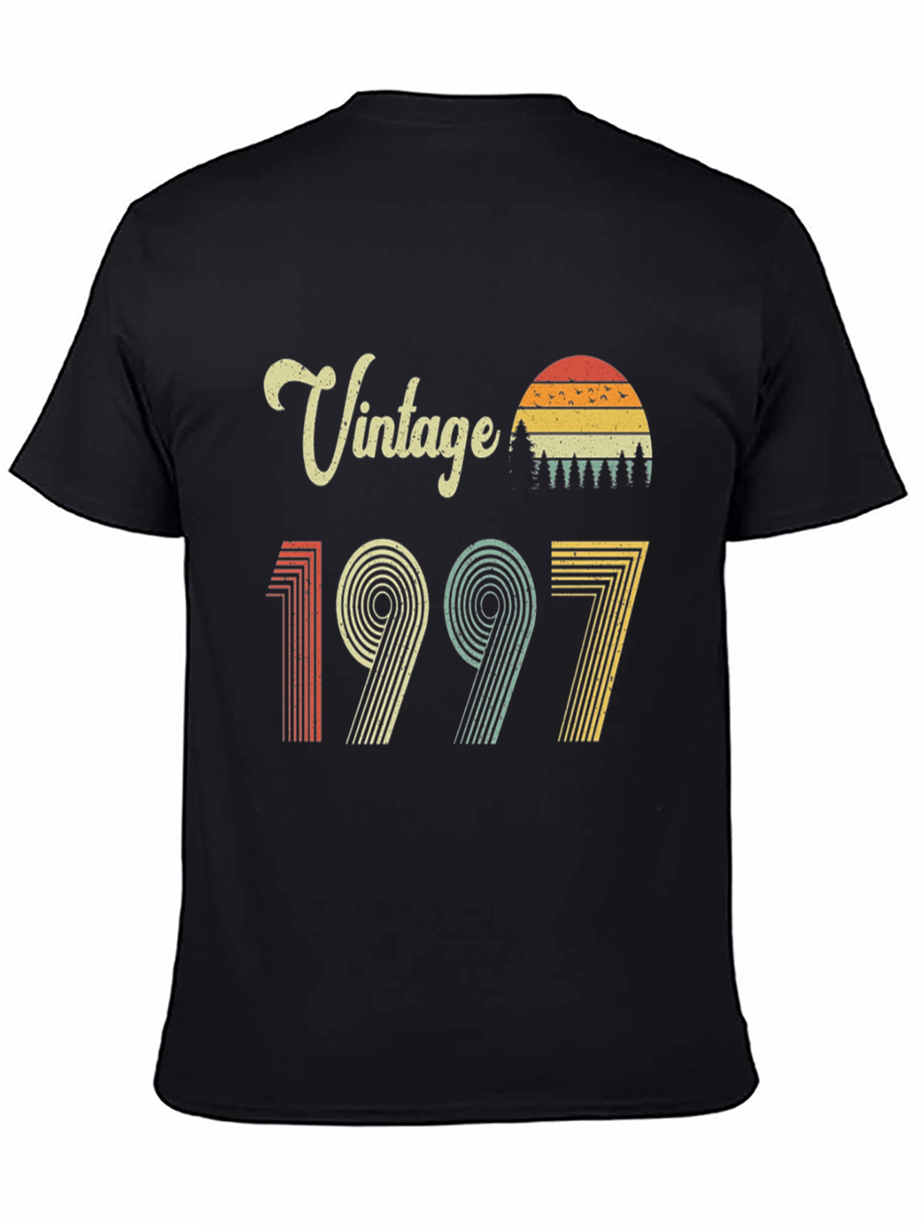Black Vintage 1997 Birthday T-Shirt, Retro Style, Soft Cotton view 4