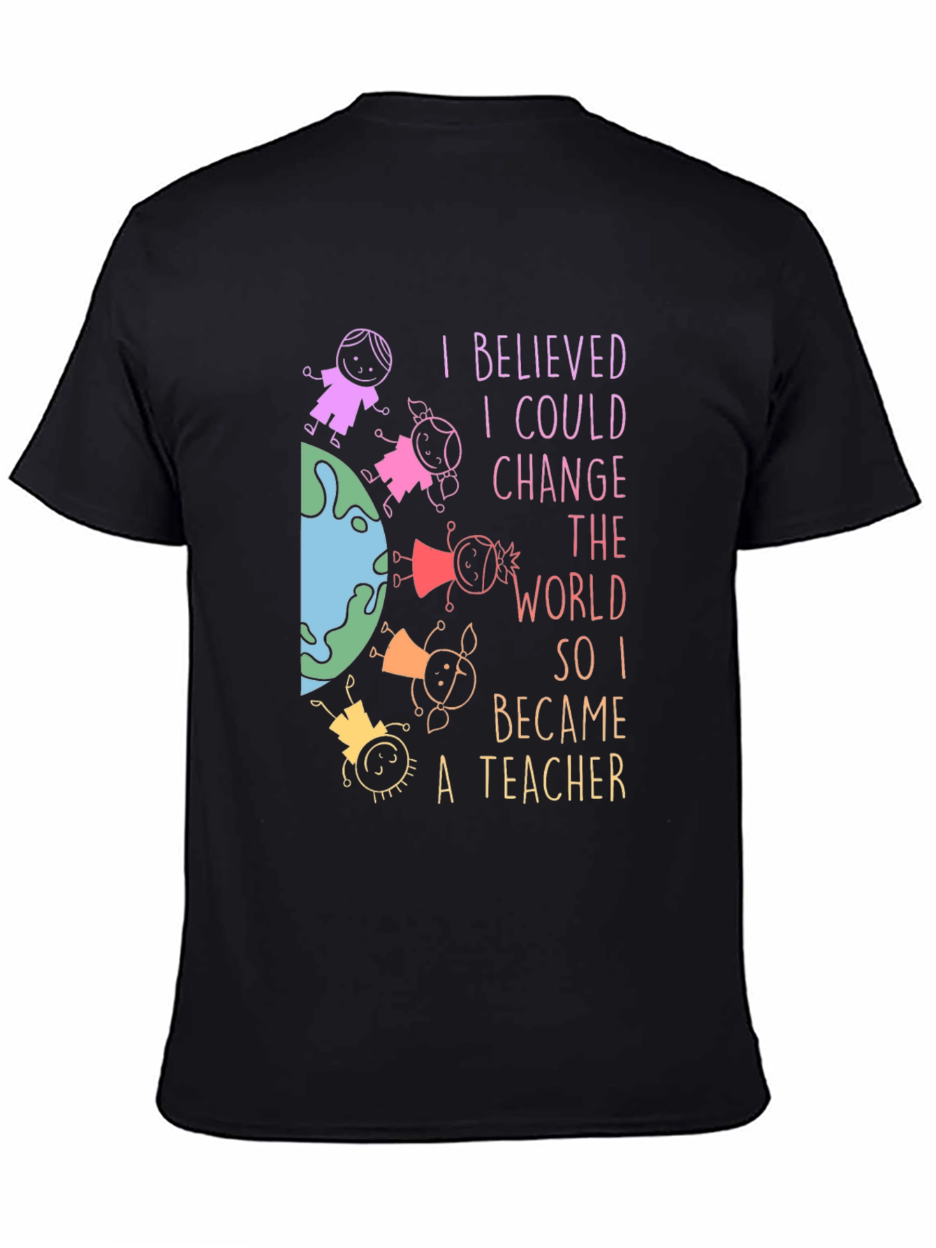 Black Teacher T-Shirt: Change the World view 4