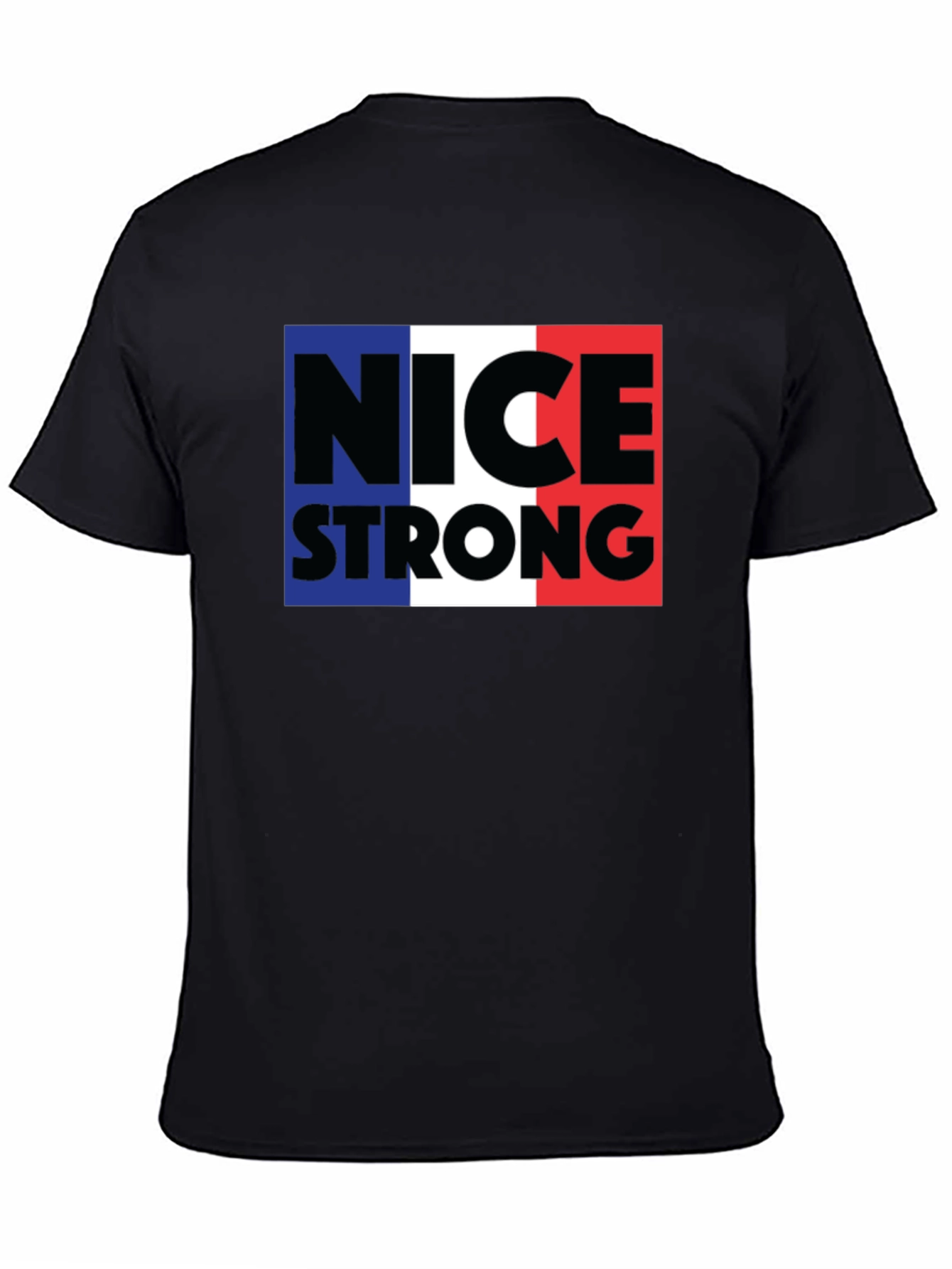 Black Nice Strong T-Shirt France Colors view 4